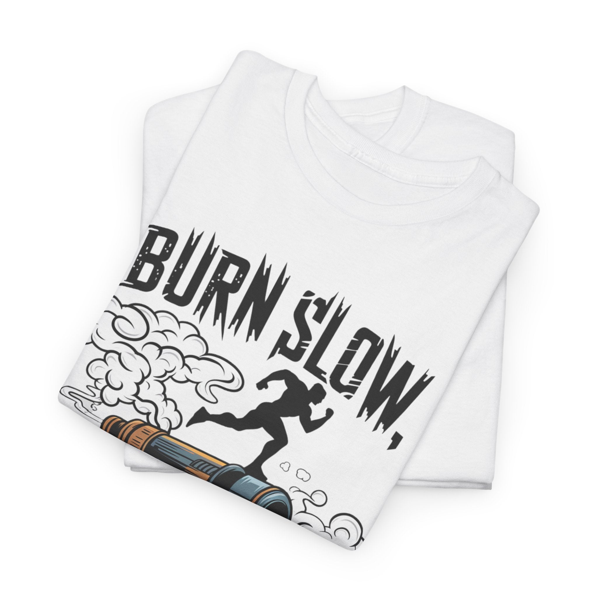 Burn Slow, Live Fast Unisex Heavy Cotton Tee - Casual Graphic T-Shirt for Adventurers