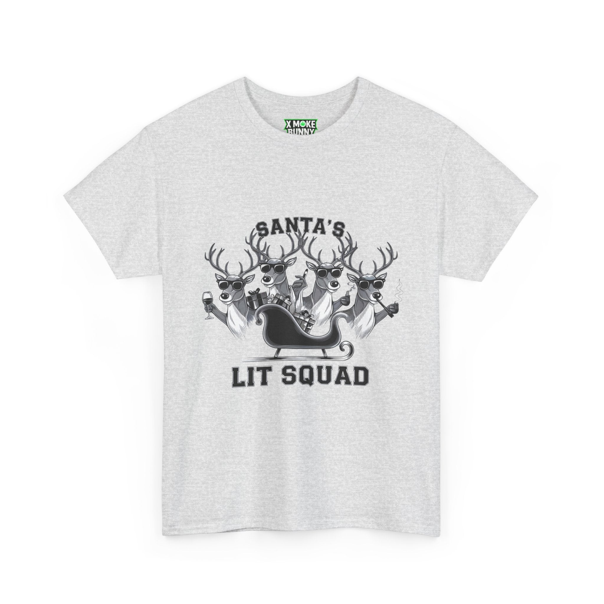 Santa's Lit Squad! Christmas Crewneck T-Shirt