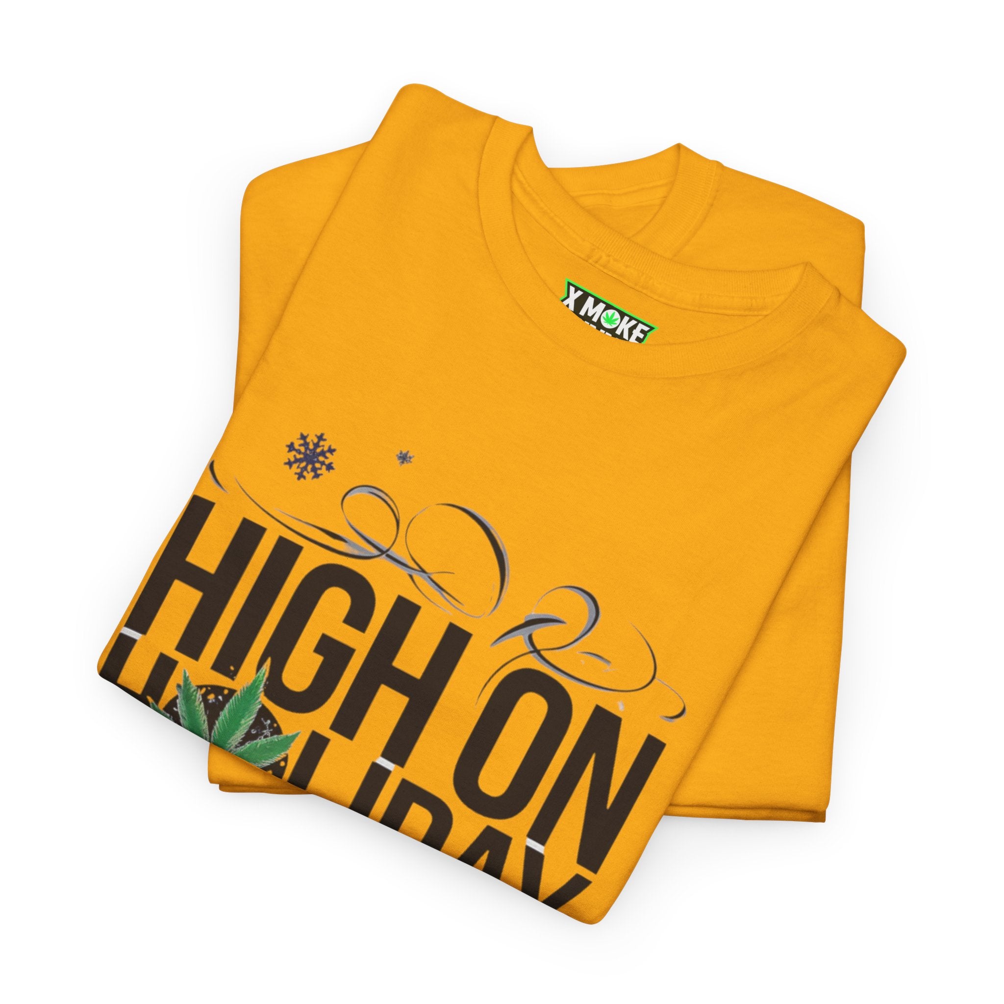 High on Holiday Vibes! Christmas Crewneck T-Shirt