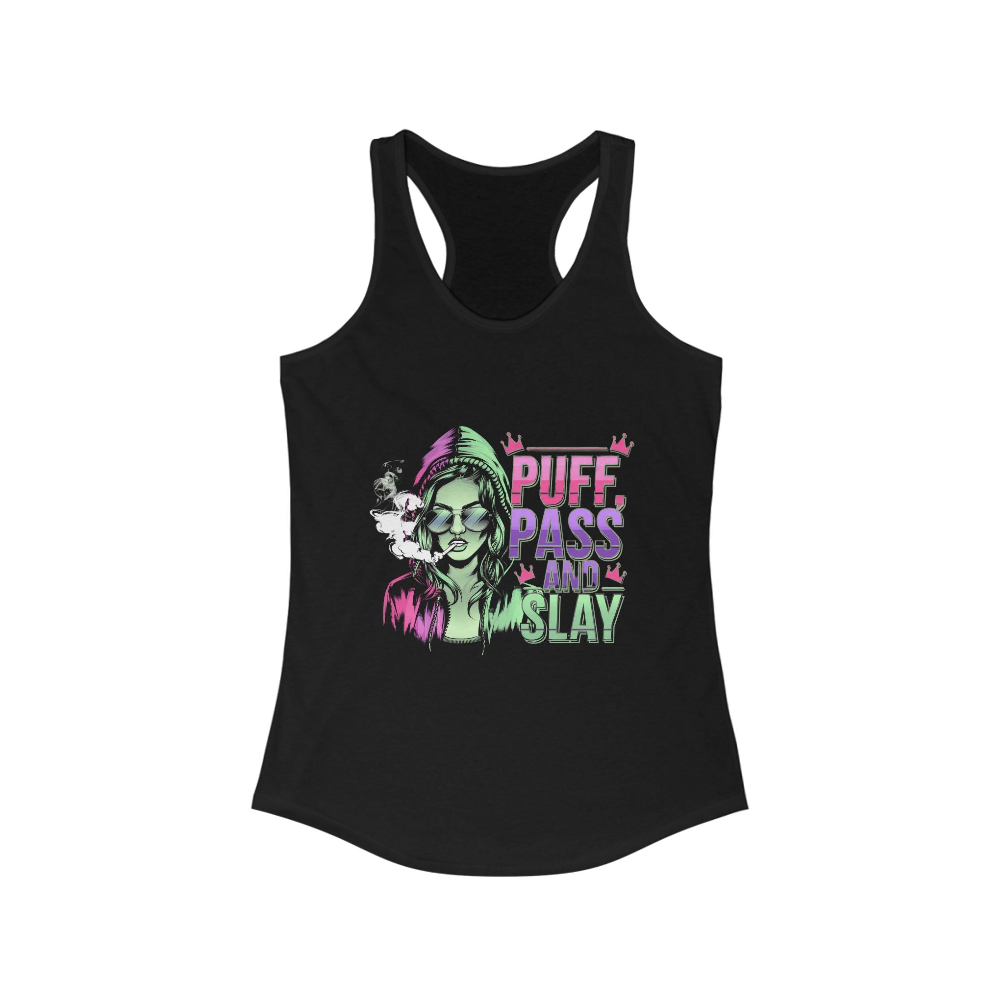 Puff, Pass And Slay- Casual Graphic Tank Top for Adventurers