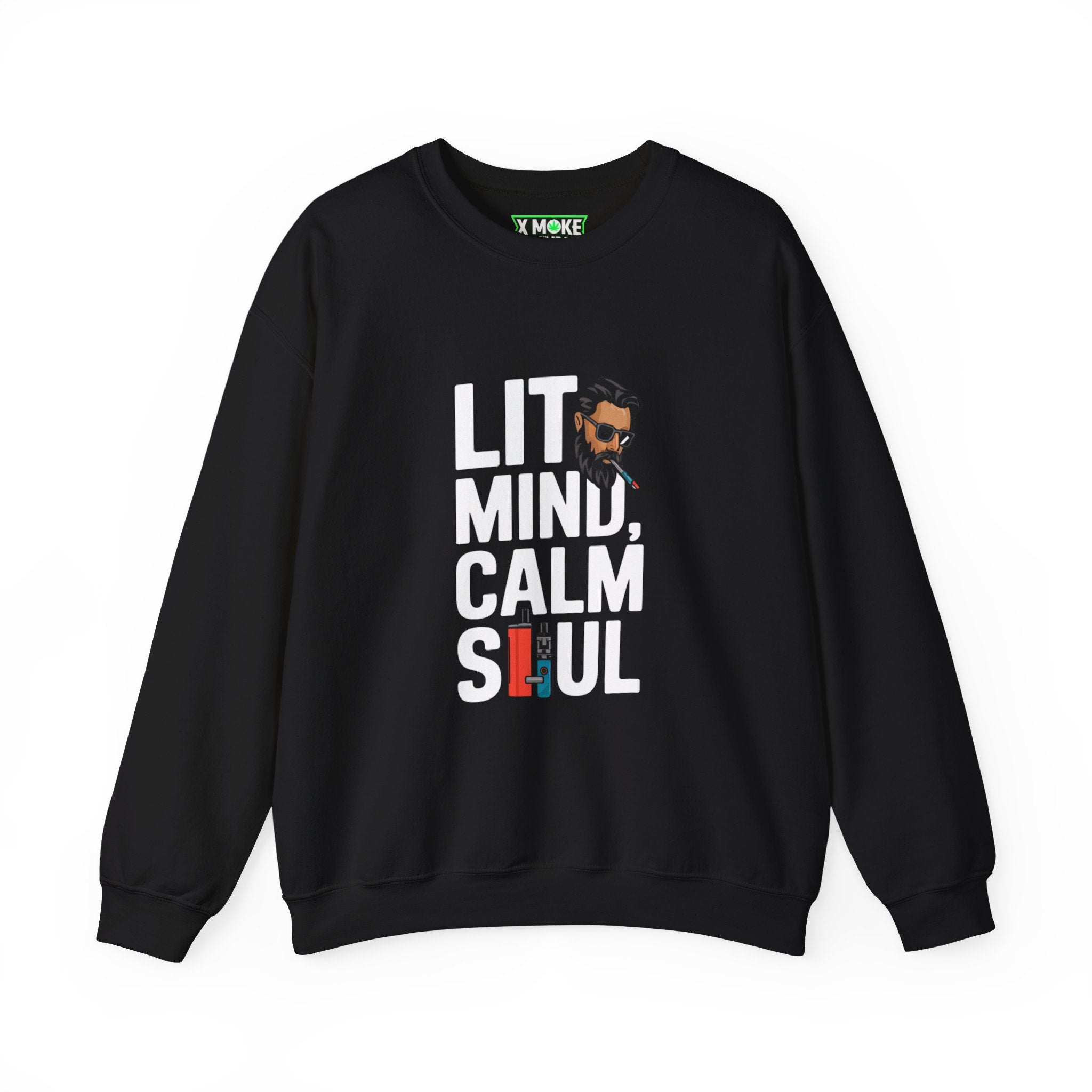 Lit Mind, Calm Soul- Casual Graphic Sweatshirt for Adventurers