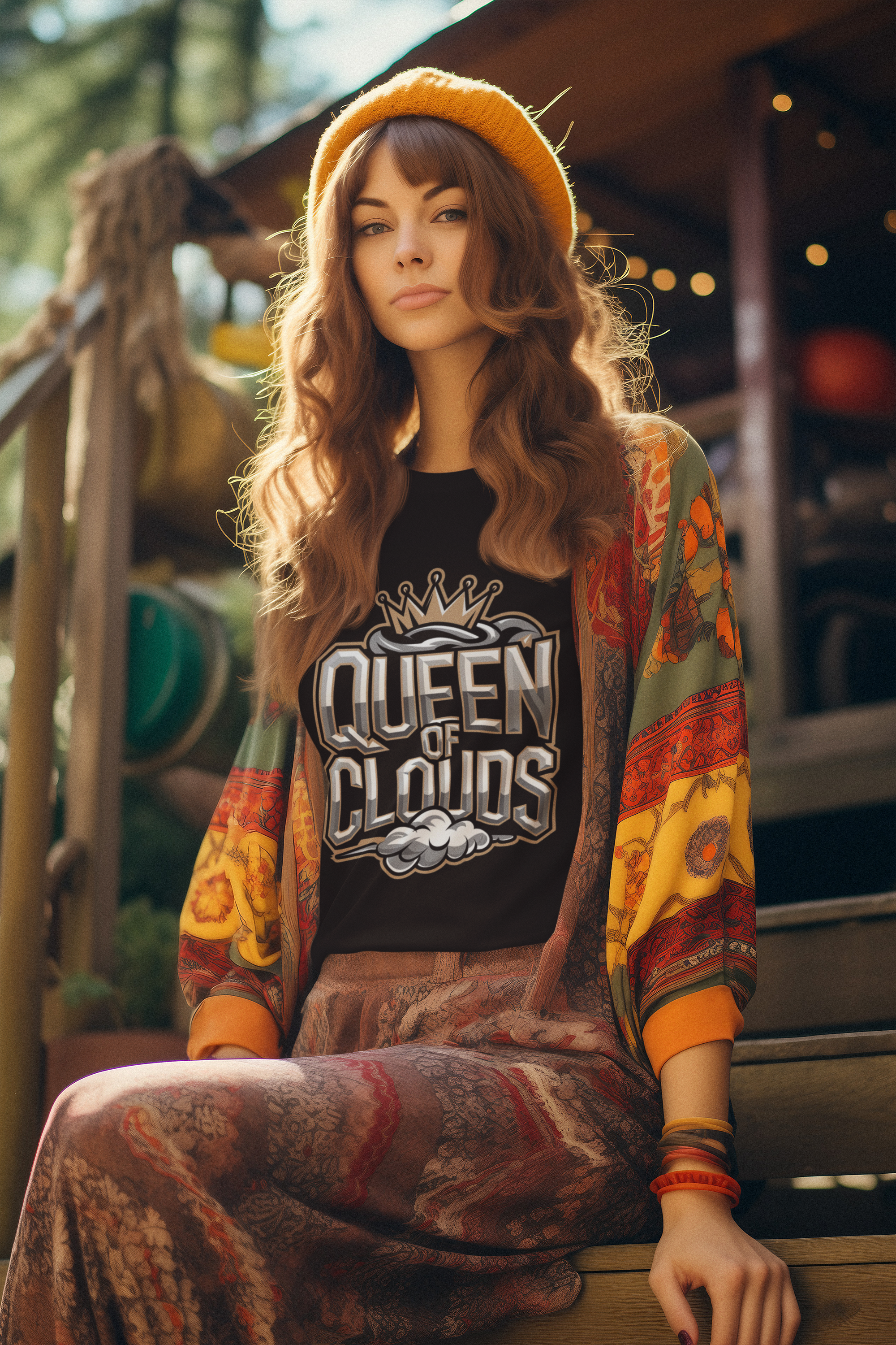 Queen Of Clouds- Casual Graphic T-Shirt for Adventurers