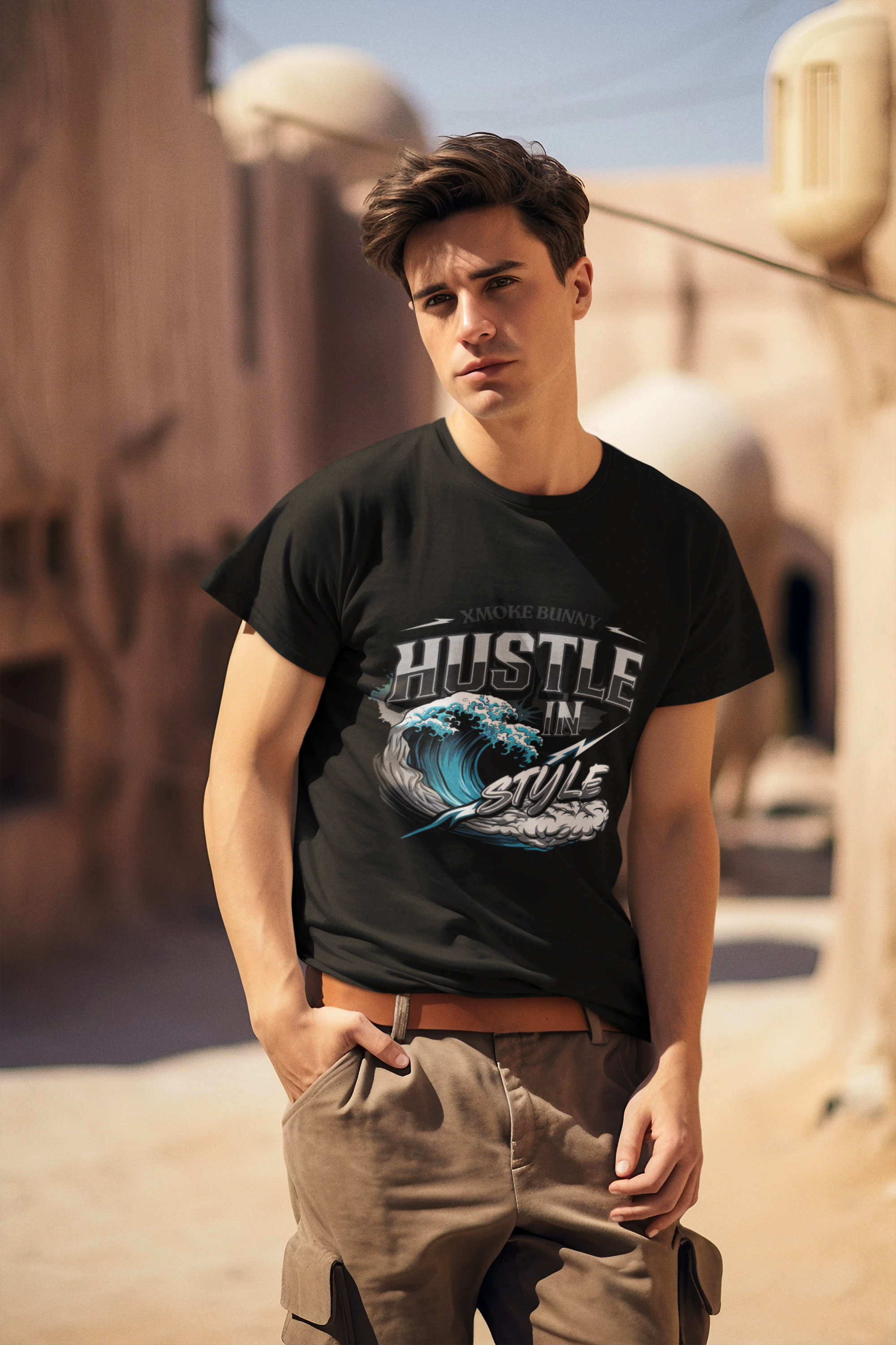 Hustle In Style- Casual Graphic T-Shirt for Adventurers