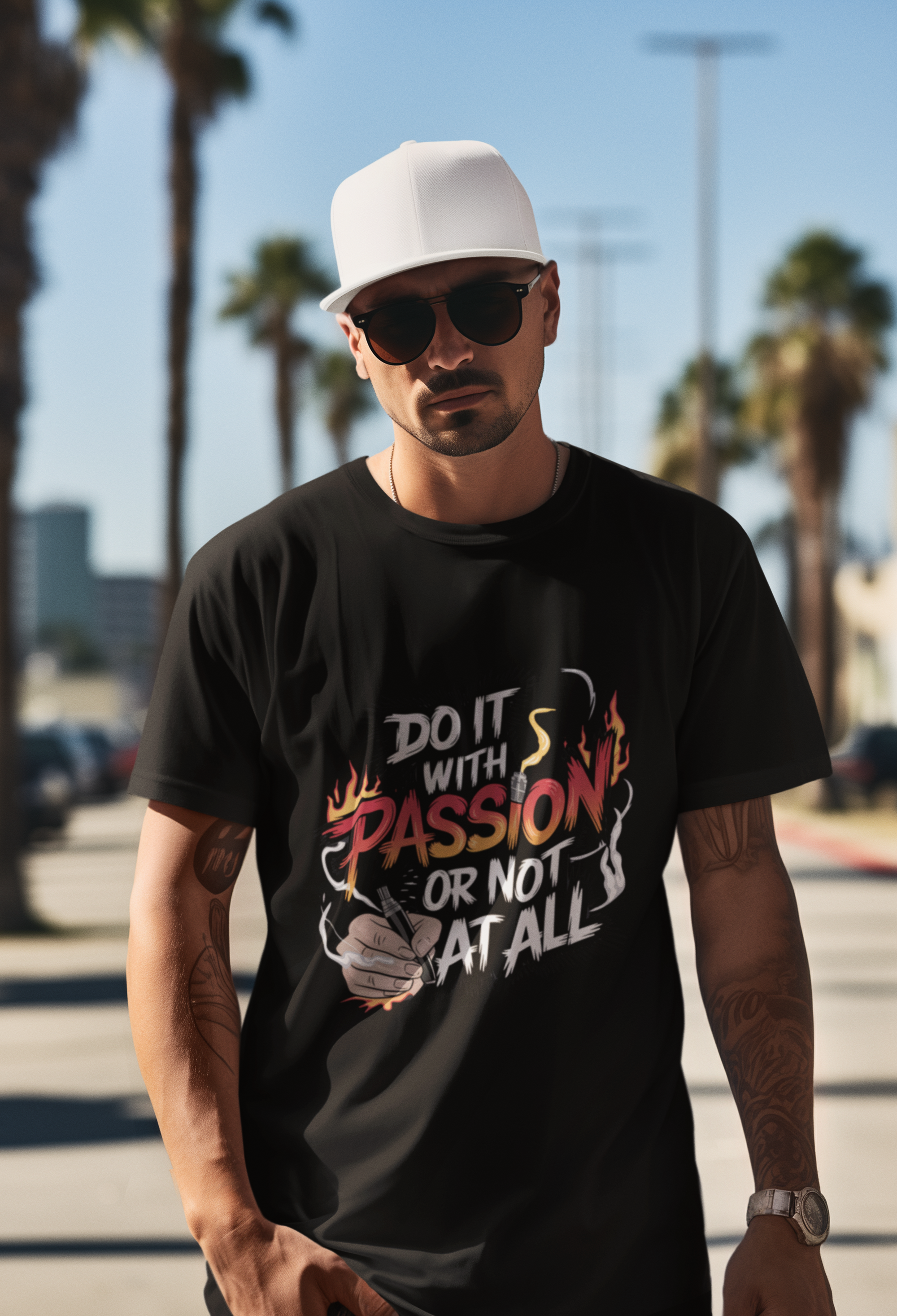 Do It With Passion Or Not At All - Casual Graphic T-Shirt for Adventurers