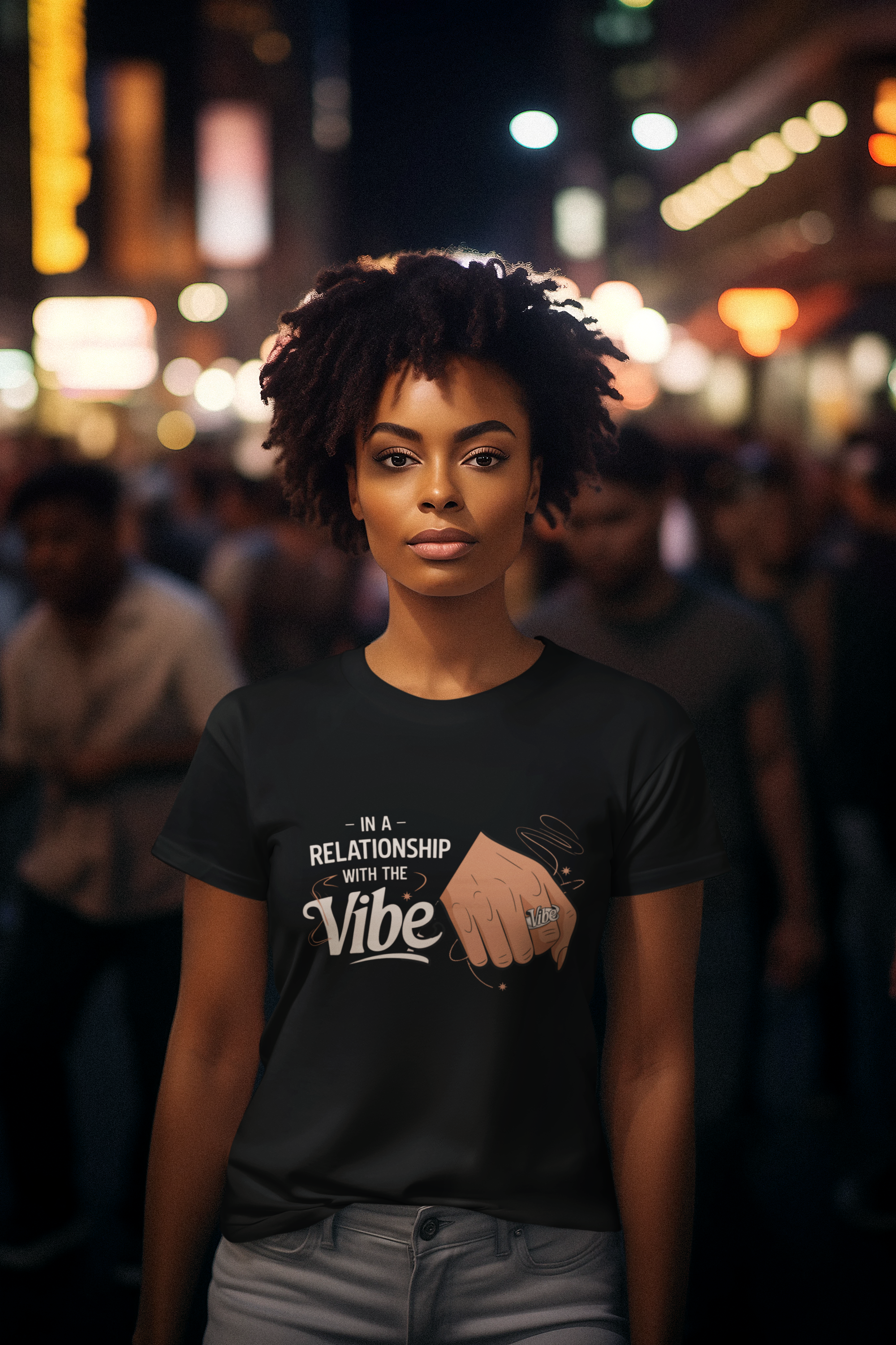 In A Relationship With The Vibe- Casual Graphic T-Shirt for Adventurers