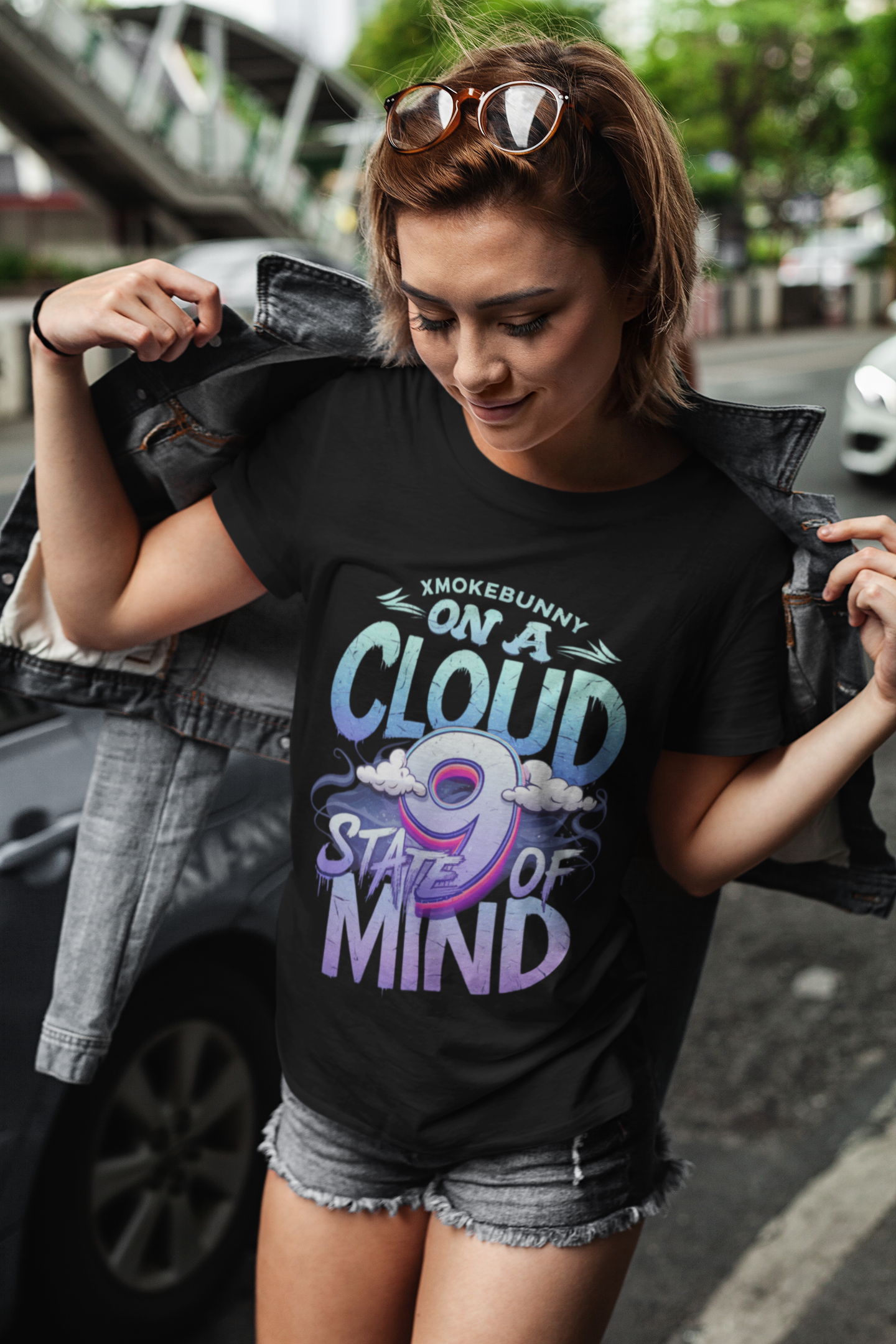 On A Cloud 9 State Of Mind- Casual Graphic T-Shirt for Adventurers