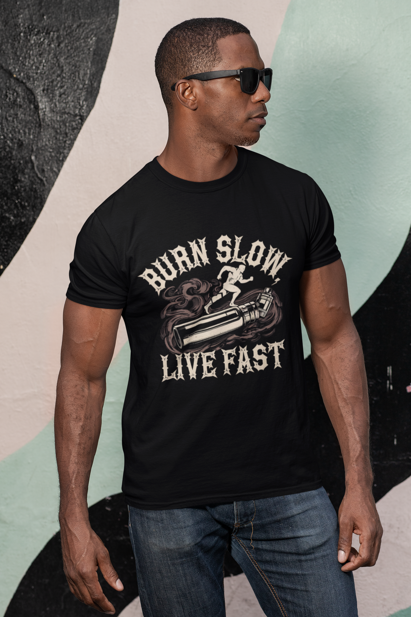 Burn Slow, Live Fast Unisex Heavy Cotton Tee - Casual Graphic T-Shirt for Adventurers