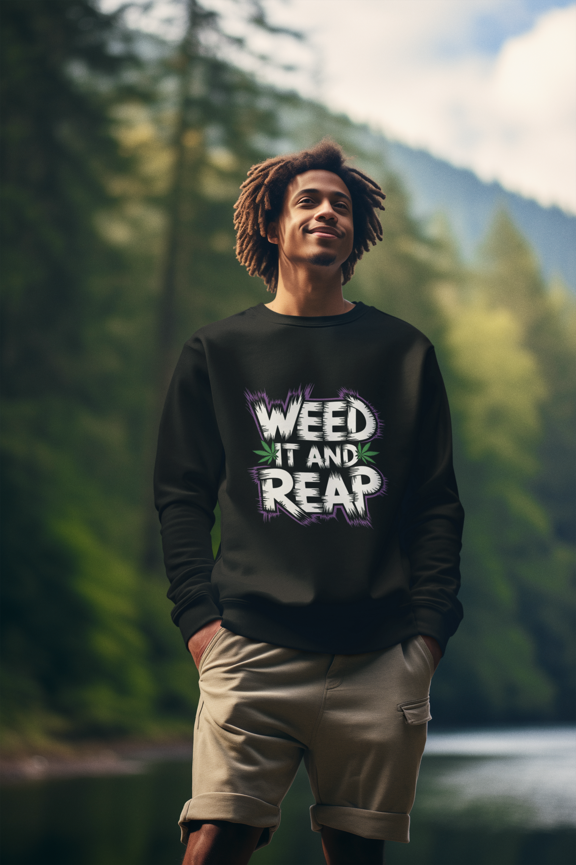 Weed It And Reap- Casual Graphic Sweatshirt for Adventurers