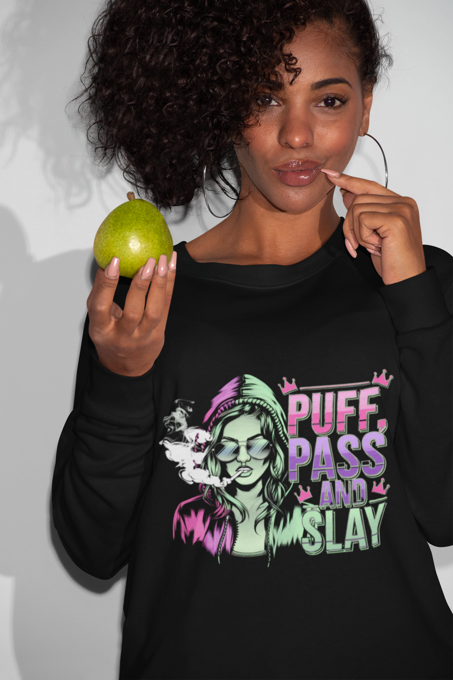 Puff, Pass And Slay- Casual Graphic Sweatshirt for Adventurers