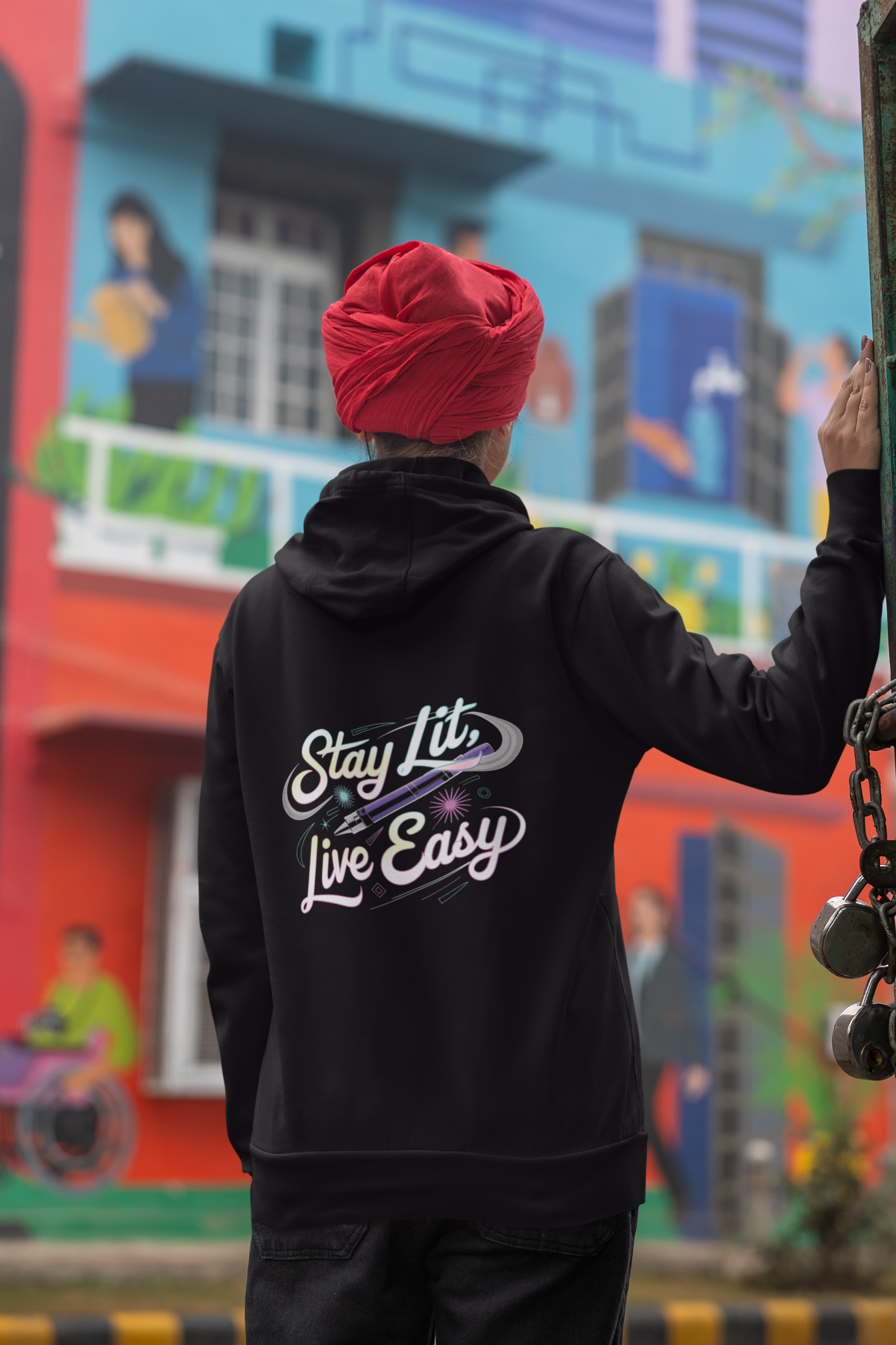 Stay Lit, Live Easy- Casual Graphic Hoodies for Adventurers