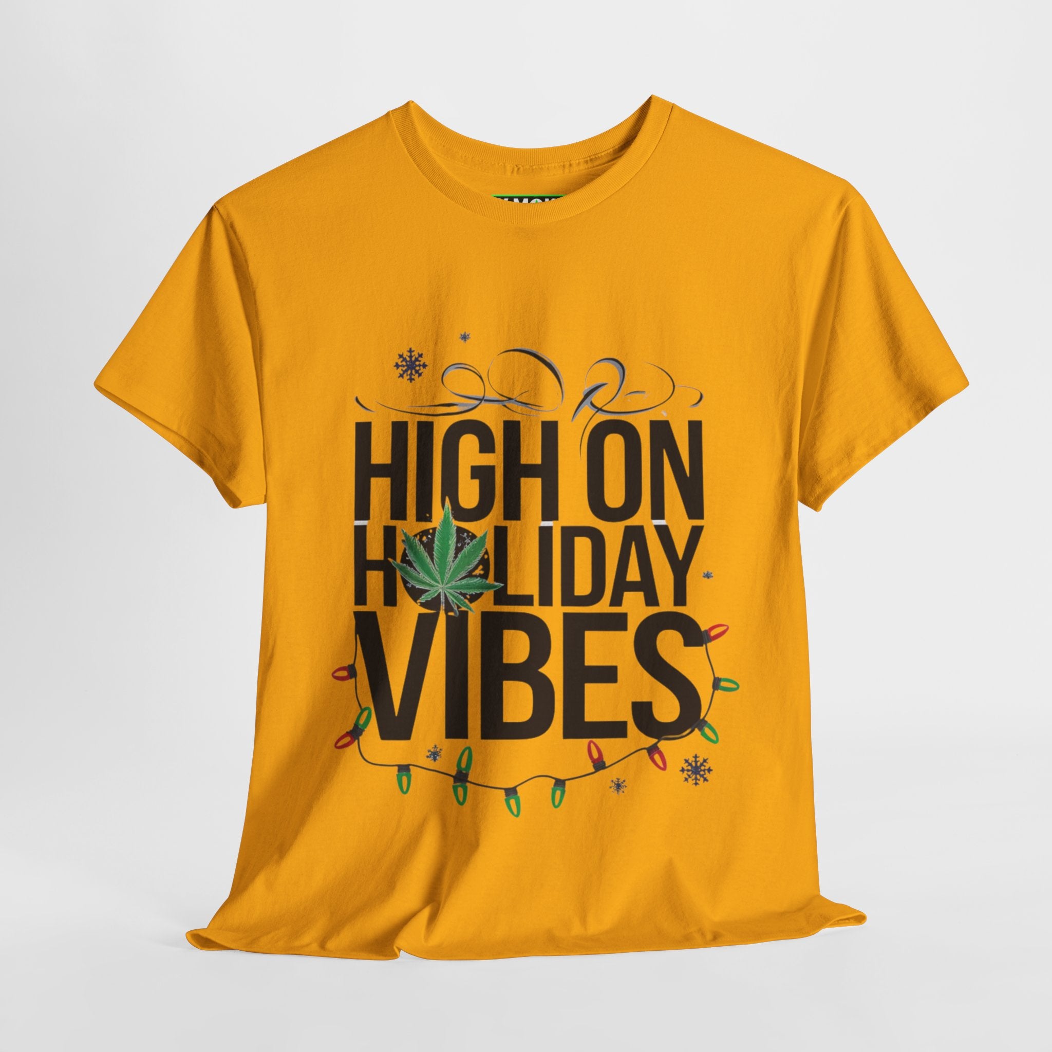 High on Holiday Vibes! Christmas Crewneck T-Shirt