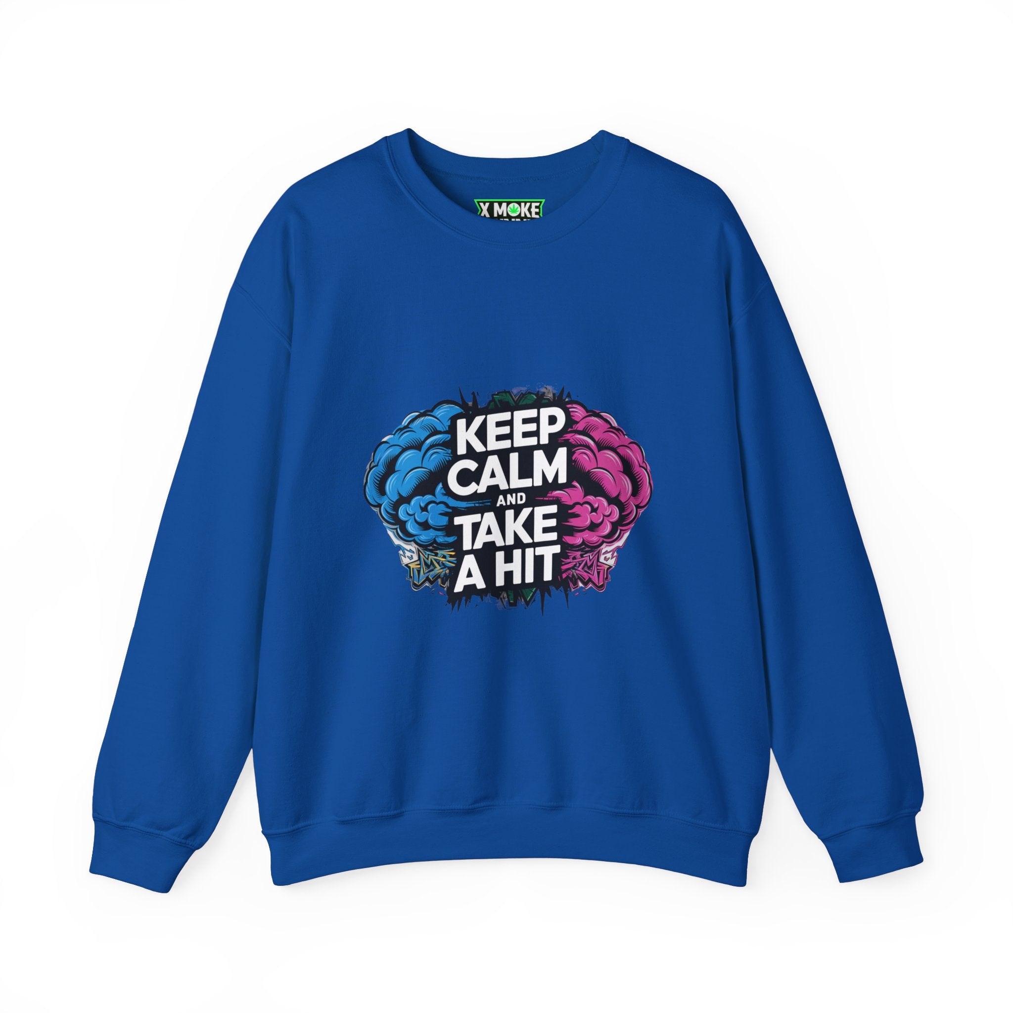 Keep Calm And Take A Hit- Casual Graphic Sweatshirt for Adventurers