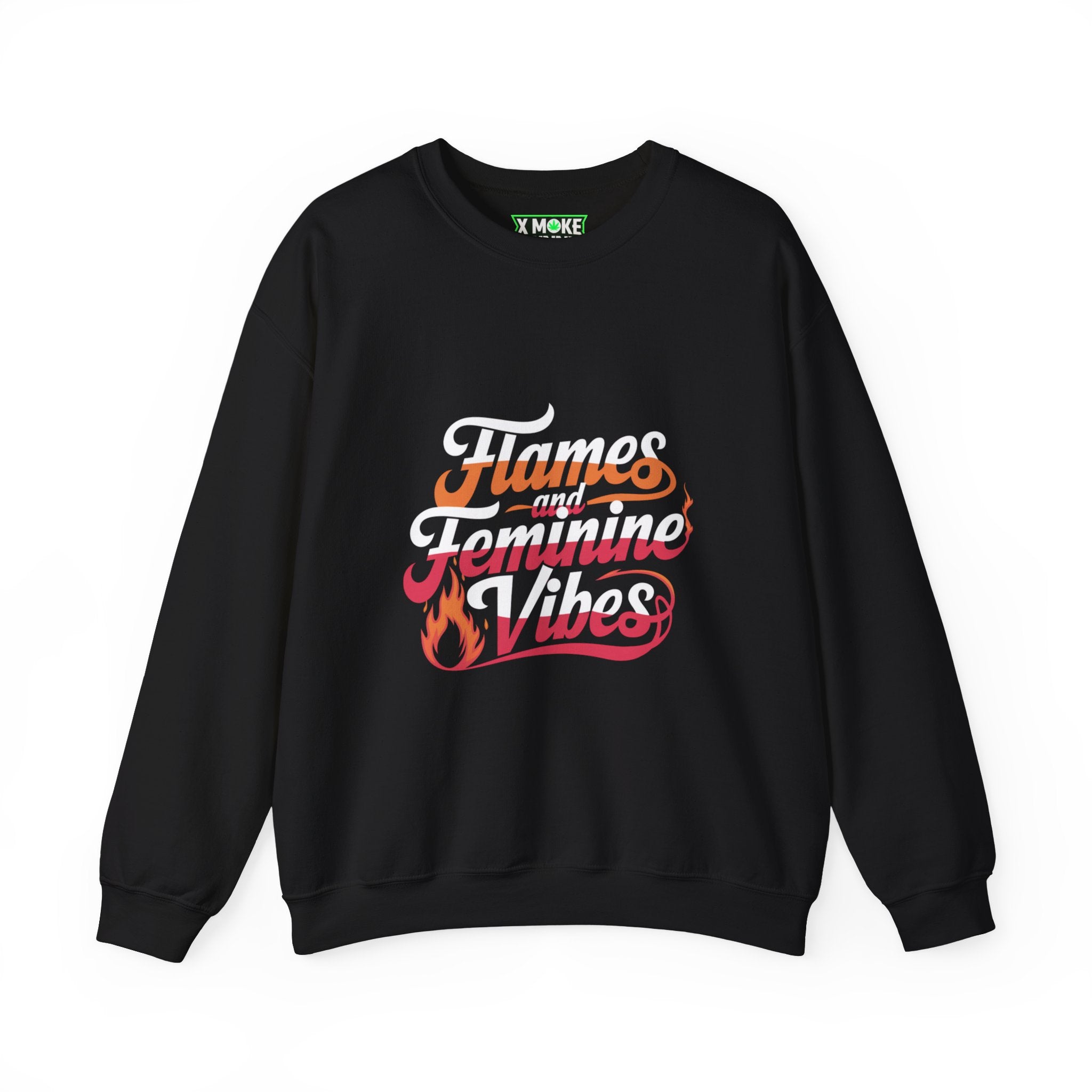 Flames And Feminine Vibes- Casual Graphic Sweatshirt for Adventurers