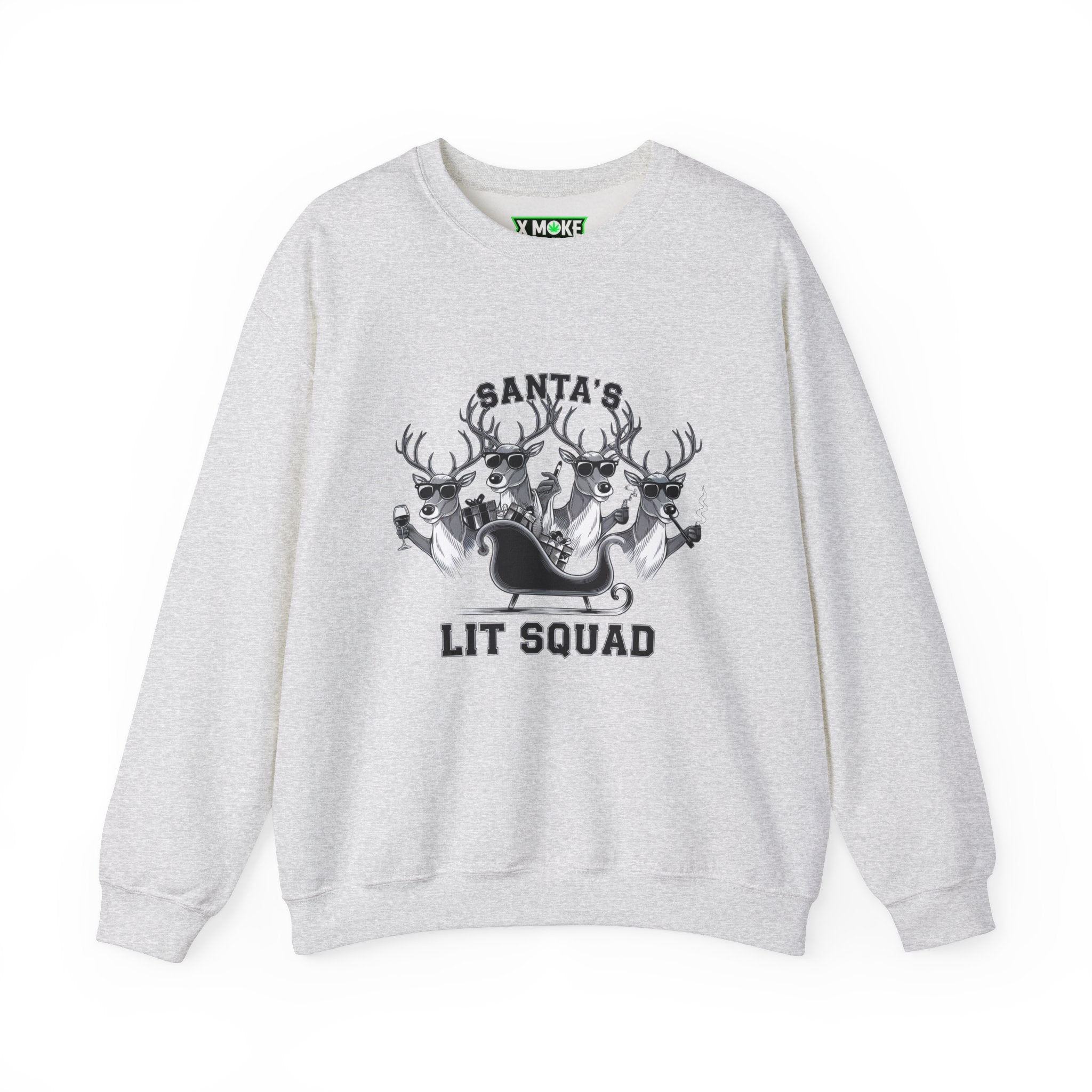 Santa's Lit Squad! Christmas Crewneck Sweatshirt