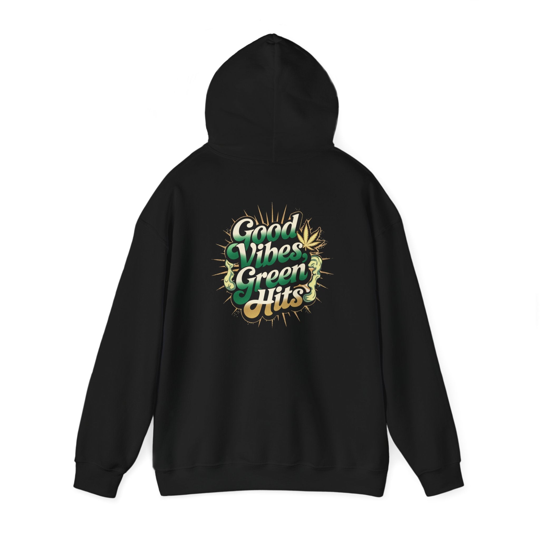 Good Vibes, Green Hits- Casual Graphic Hoodies for Adventurers