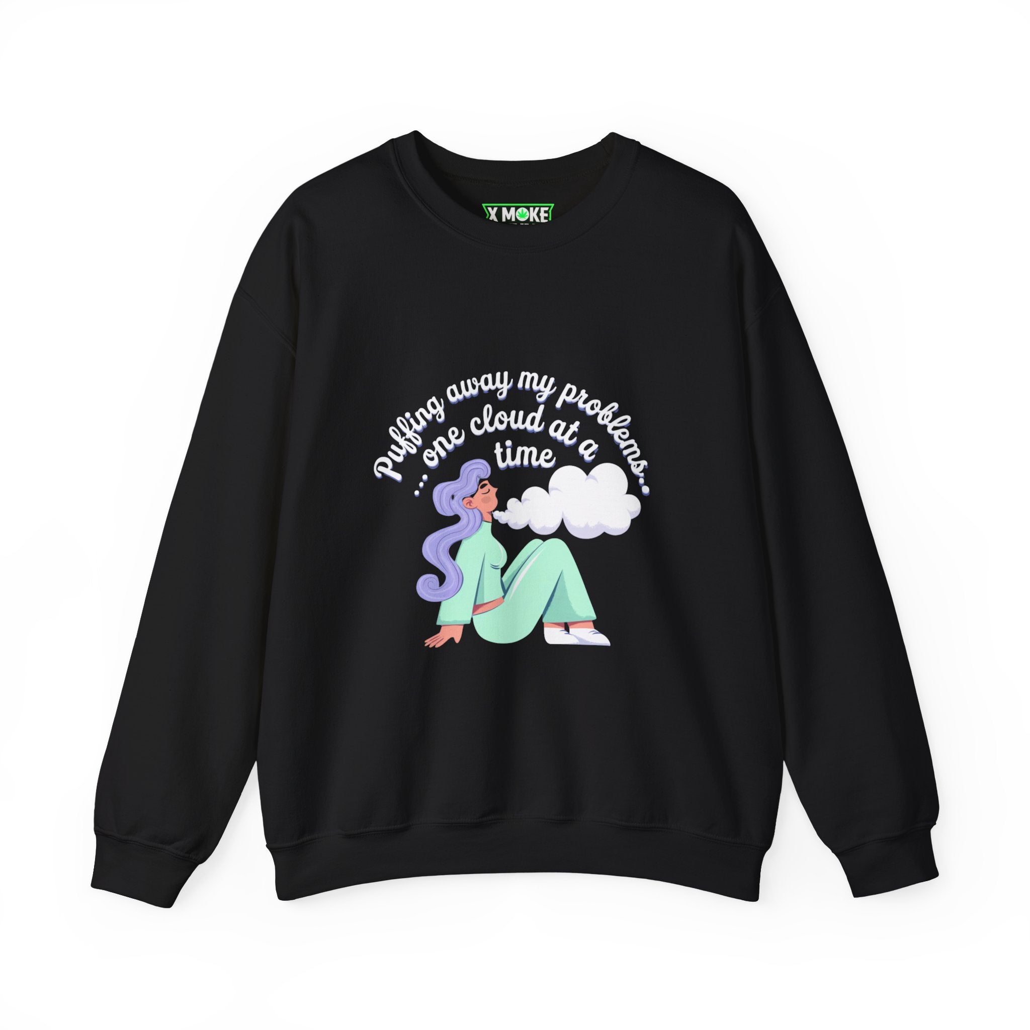 Puffing Away My Problems- Casual Graphic Sweatshirt for Adventurers