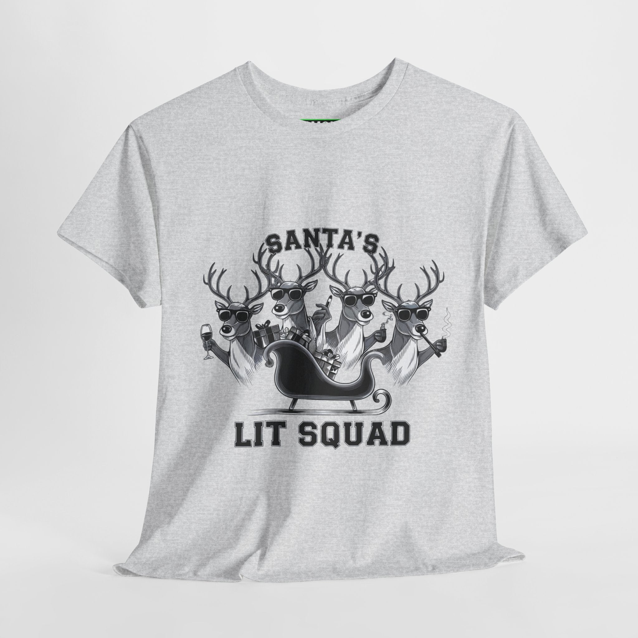 Santa's Lit Squad! Christmas Crewneck T-Shirt