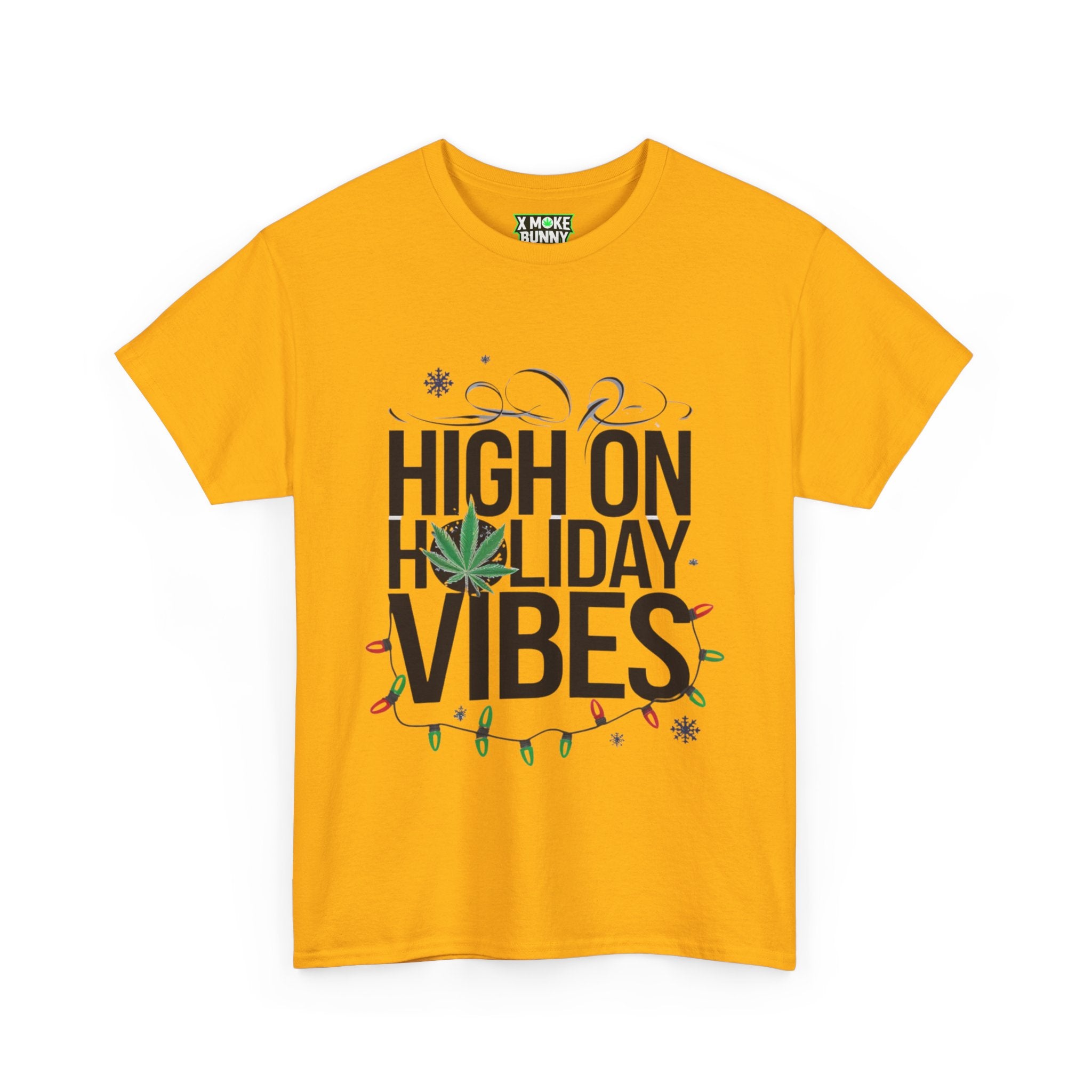 High on Holiday Vibes! Christmas Crewneck T-Shirt