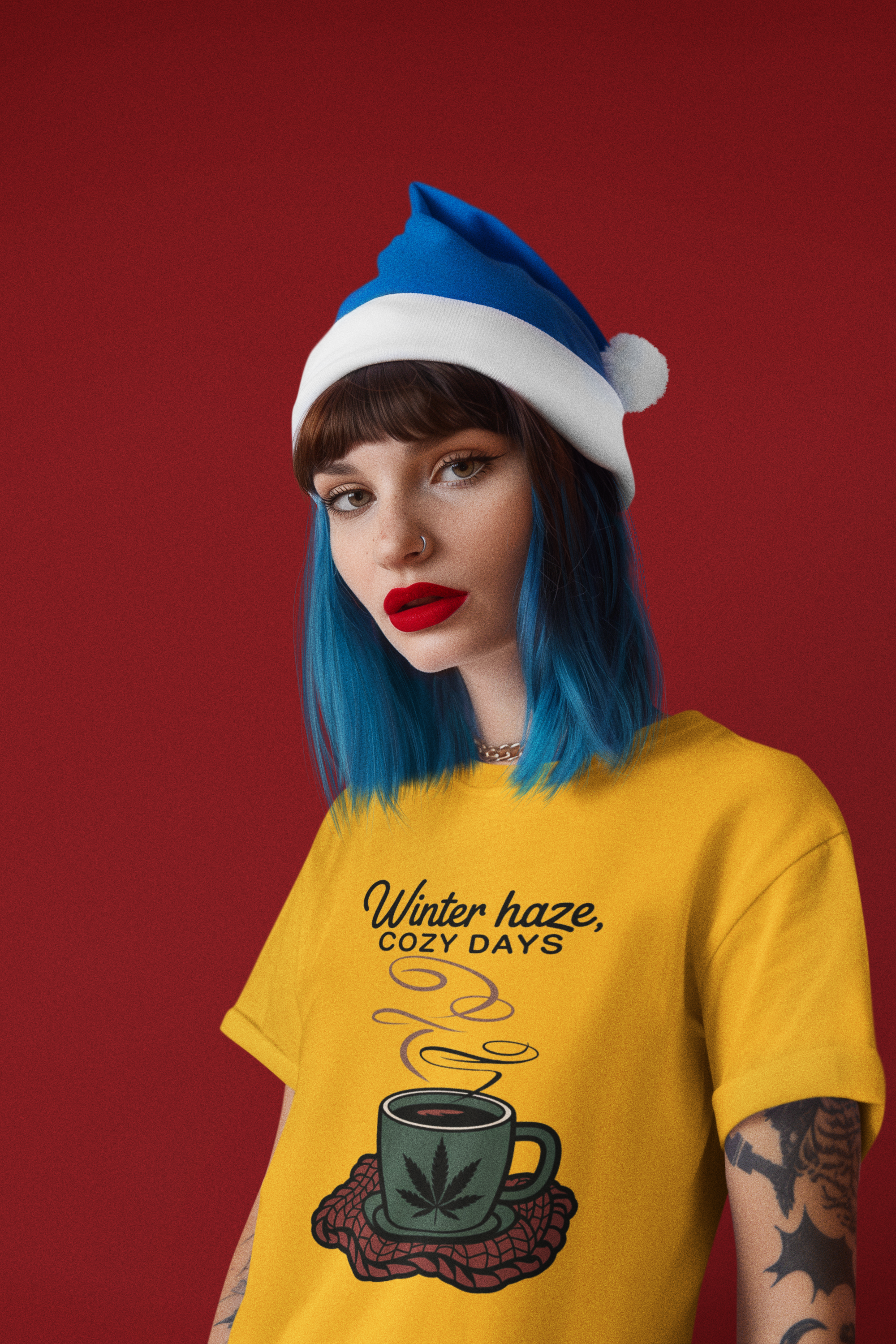 Winter Haze Cozy Days! Christmas Crewneck T-Shirt