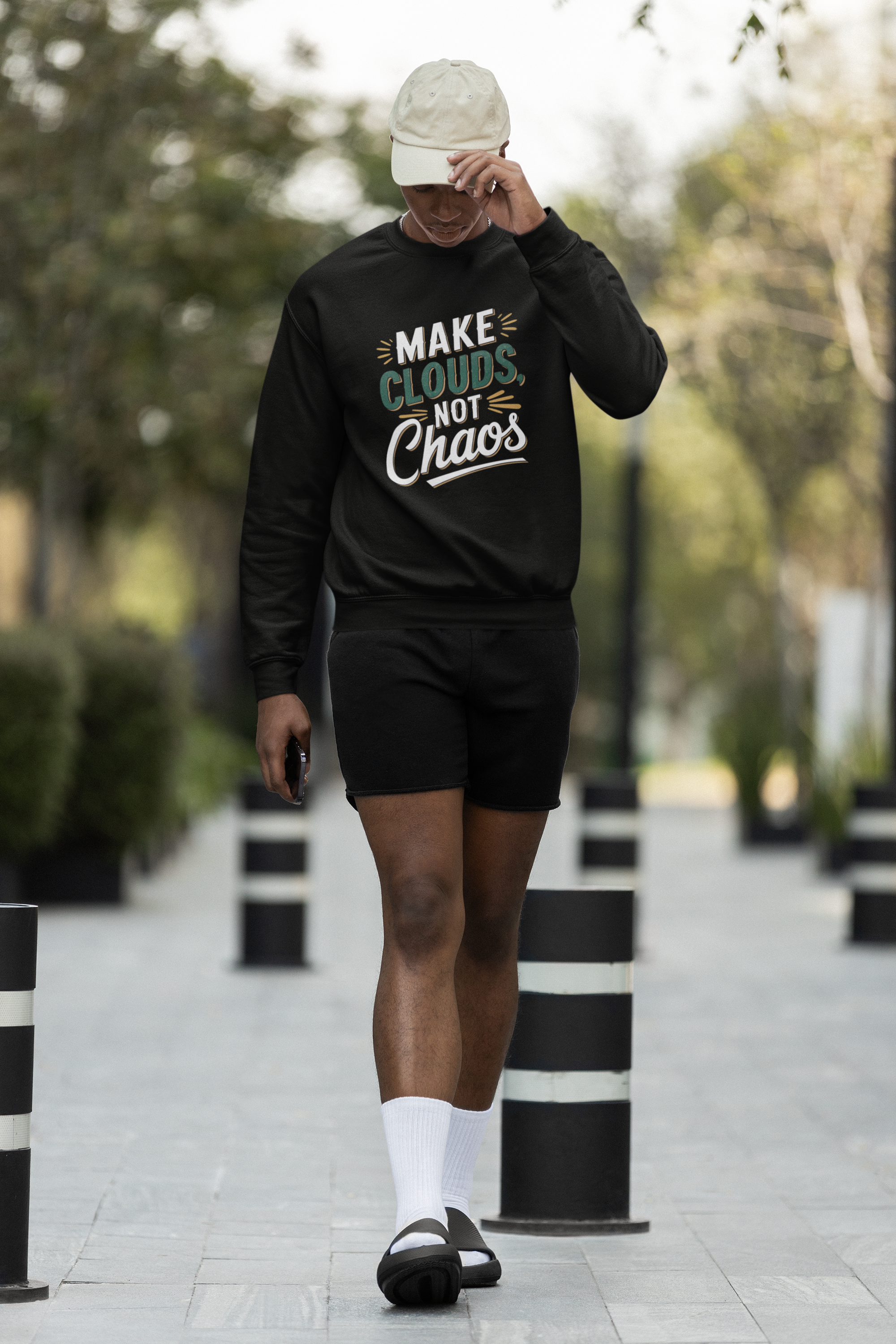 Make Clouds, Not Chaos - New Year Crewneck Sweatshirt