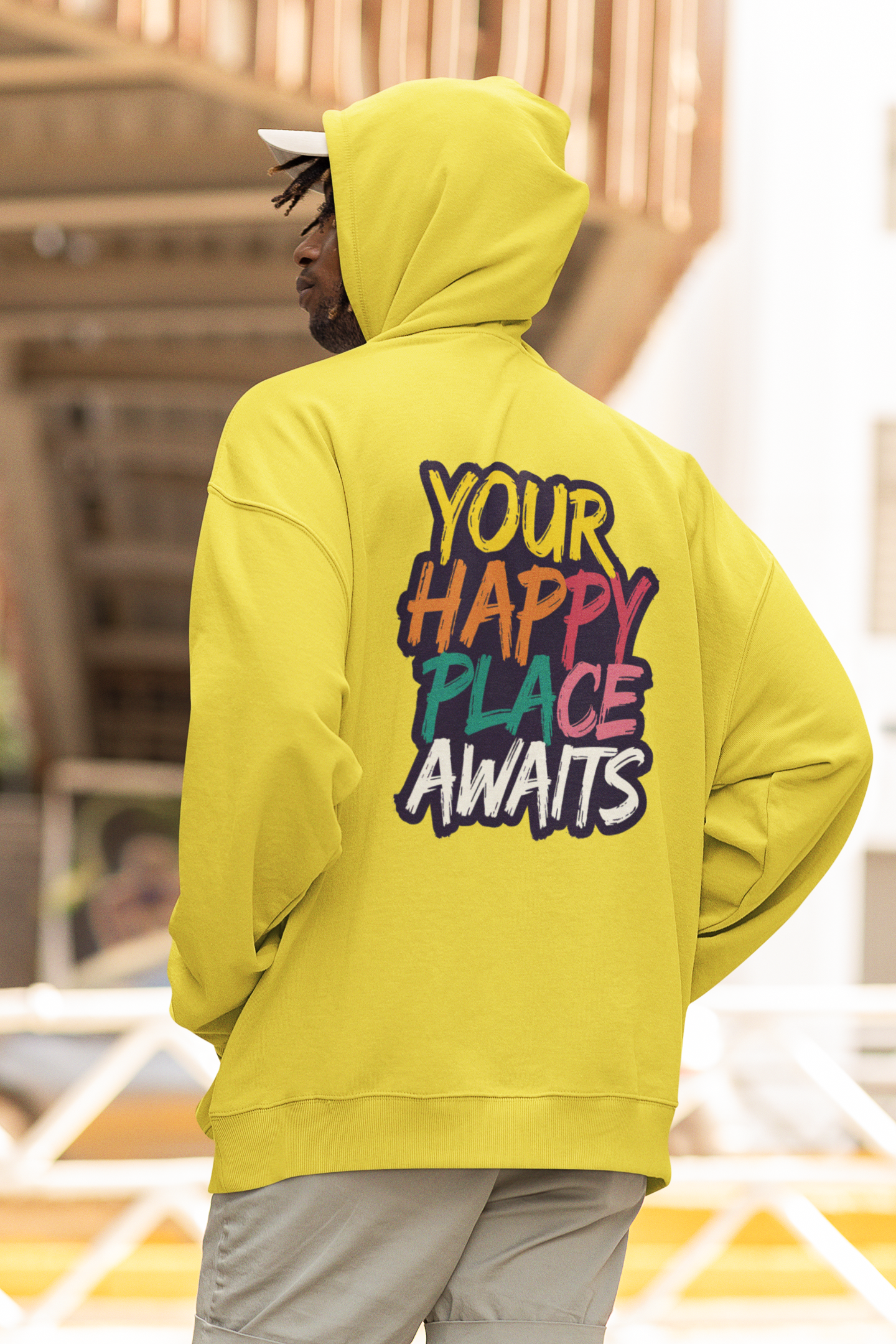 Your Happy Place Awaits' Design - New Year Crewneck Hoodie