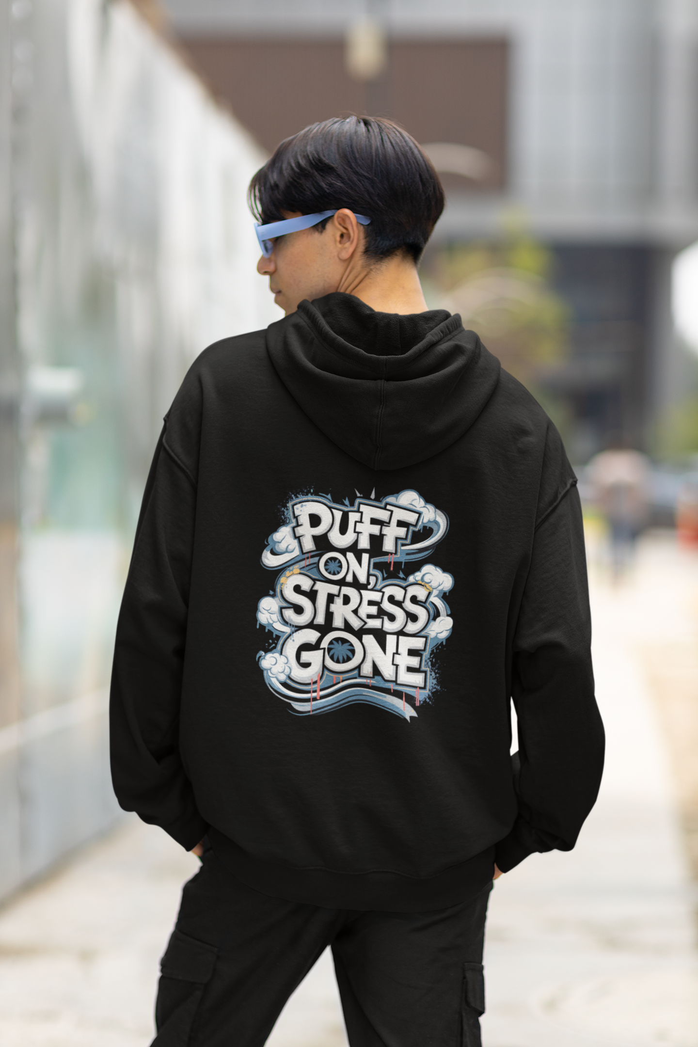 Puff On Stress Gone - New Year Crewneck Hoodie