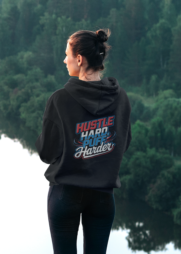 Hustle Hard Puff Harder - New Year Crewneck Hoodie