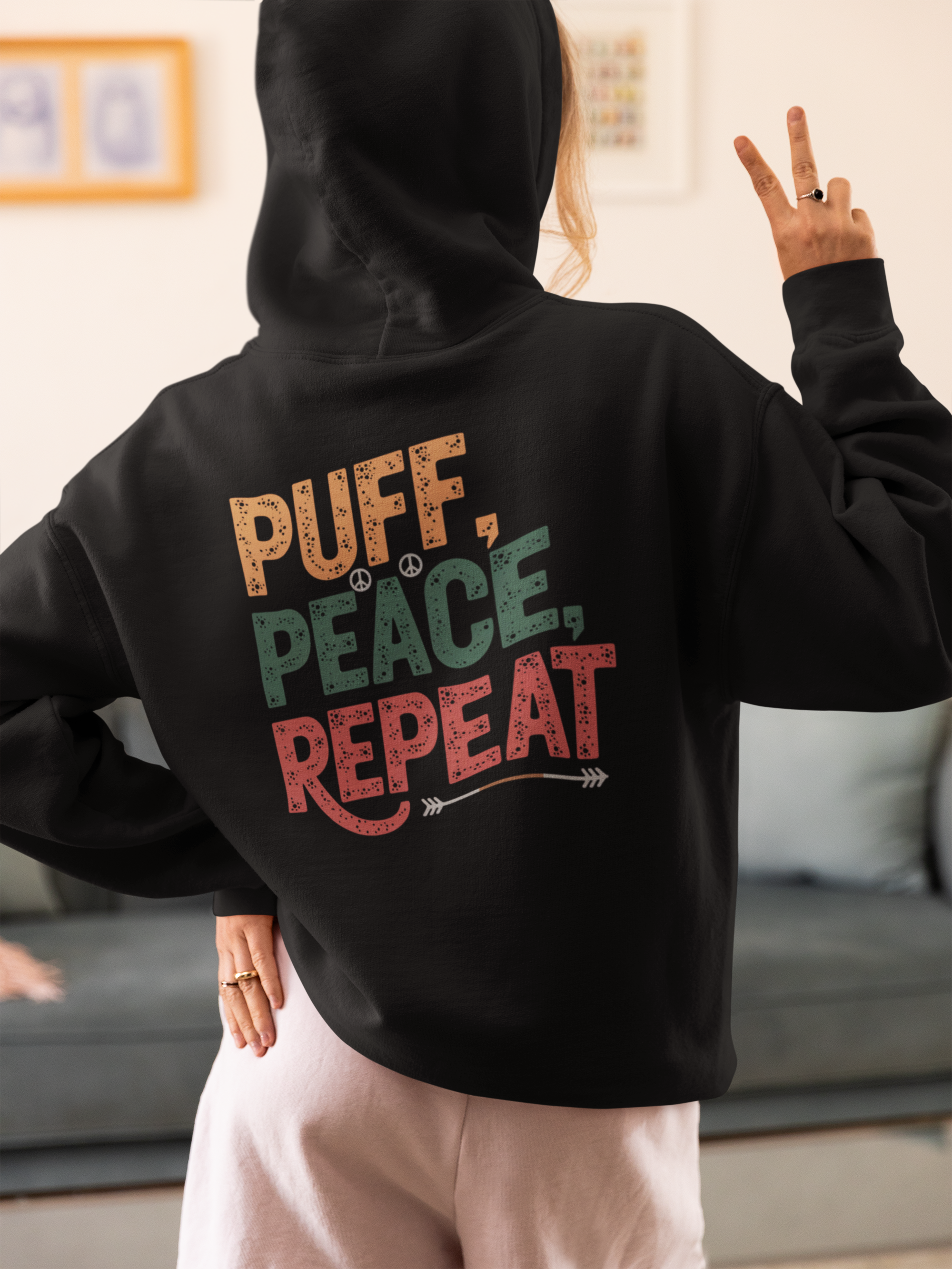 Puff, Peace, Repeat - New Year Crewneck Hoodie