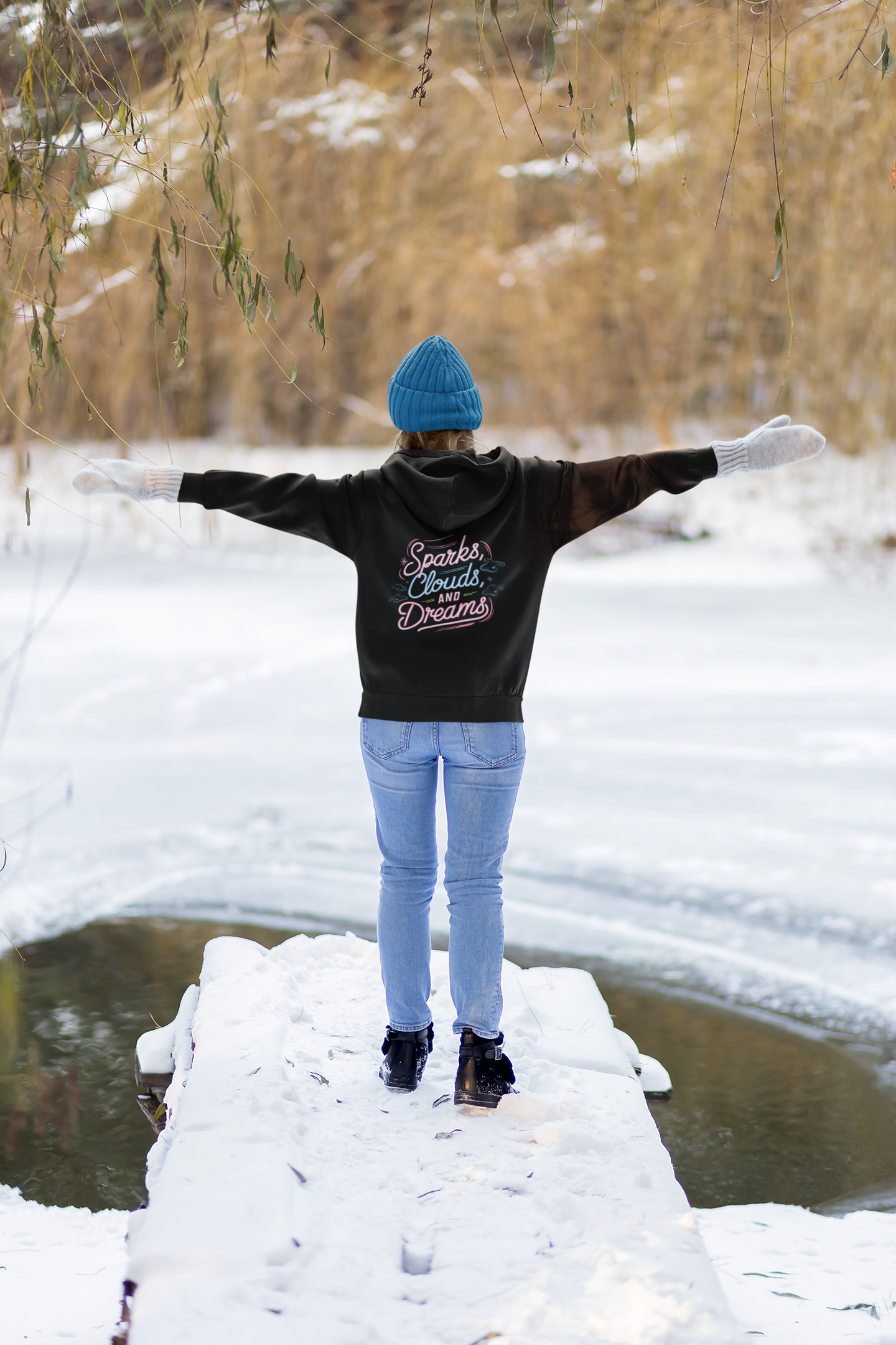 Spark Clouds And Dreams - New Year Crewneck Hoodie