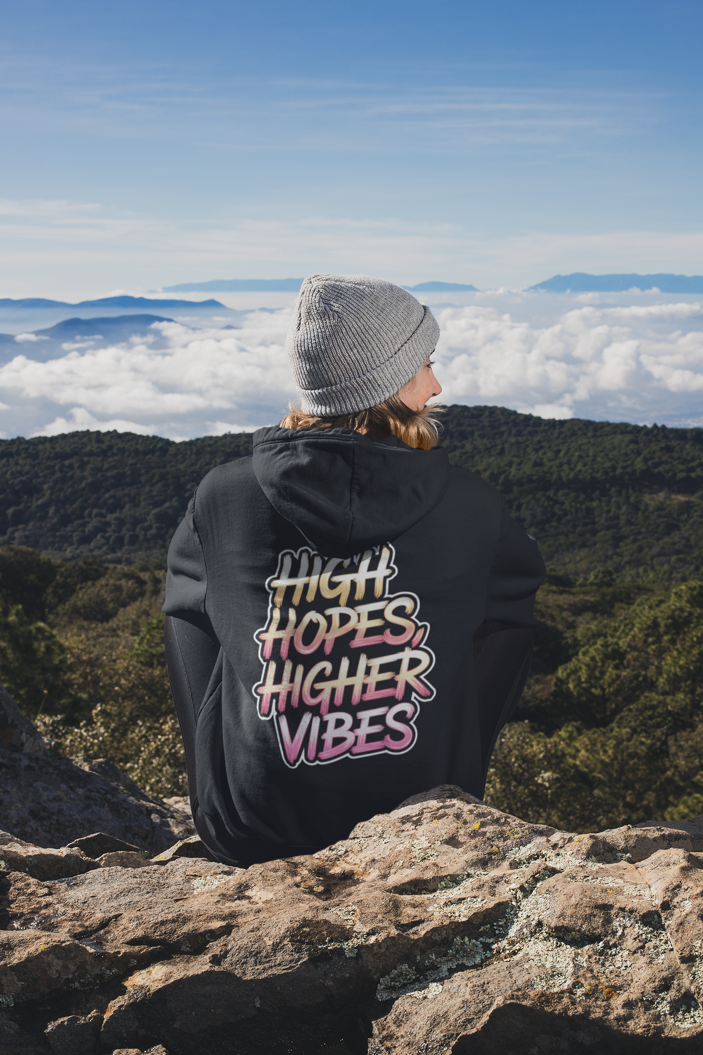 High Hopes, Higher Vibes - New Year Crewneck Hoodie