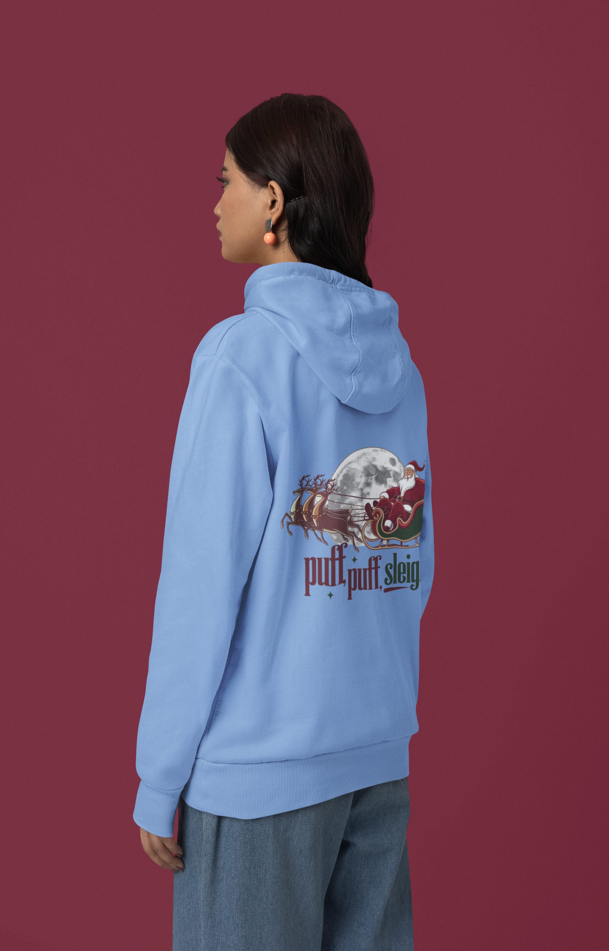 Puff Puff Sleigh! Christmas Crewneck Hoodie