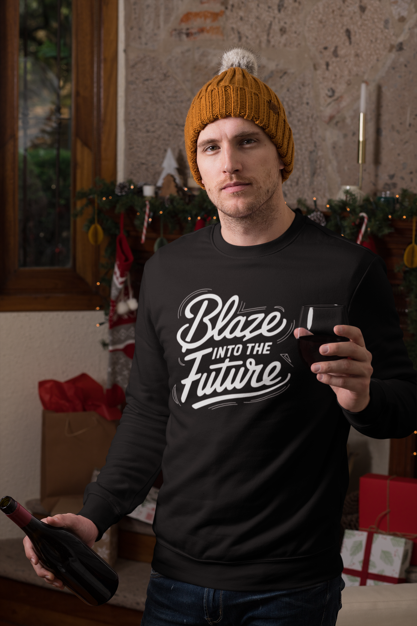 Blaze Into the Future - New Year Crewneck Sweatshirt