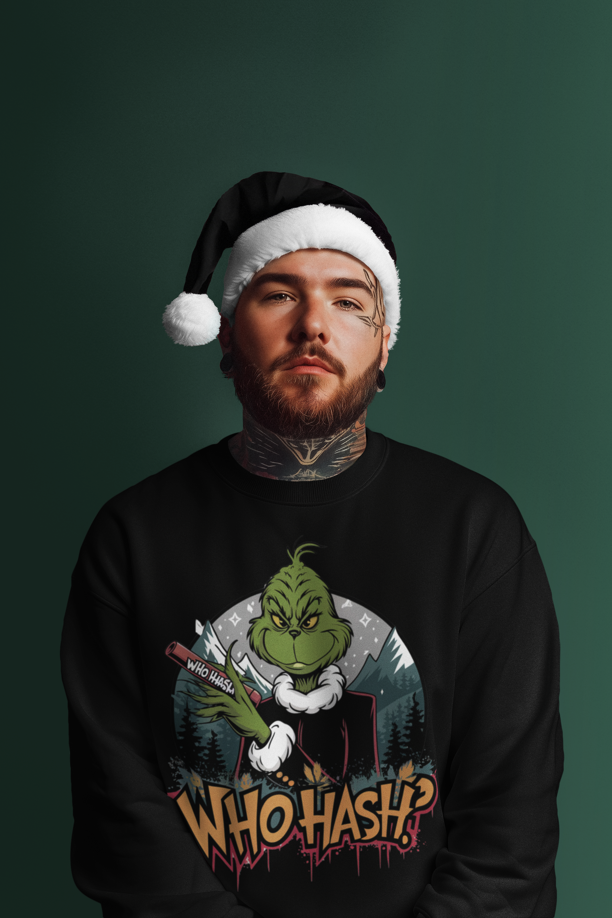 Who Hash? Christmas Crewneck Sweatshirt