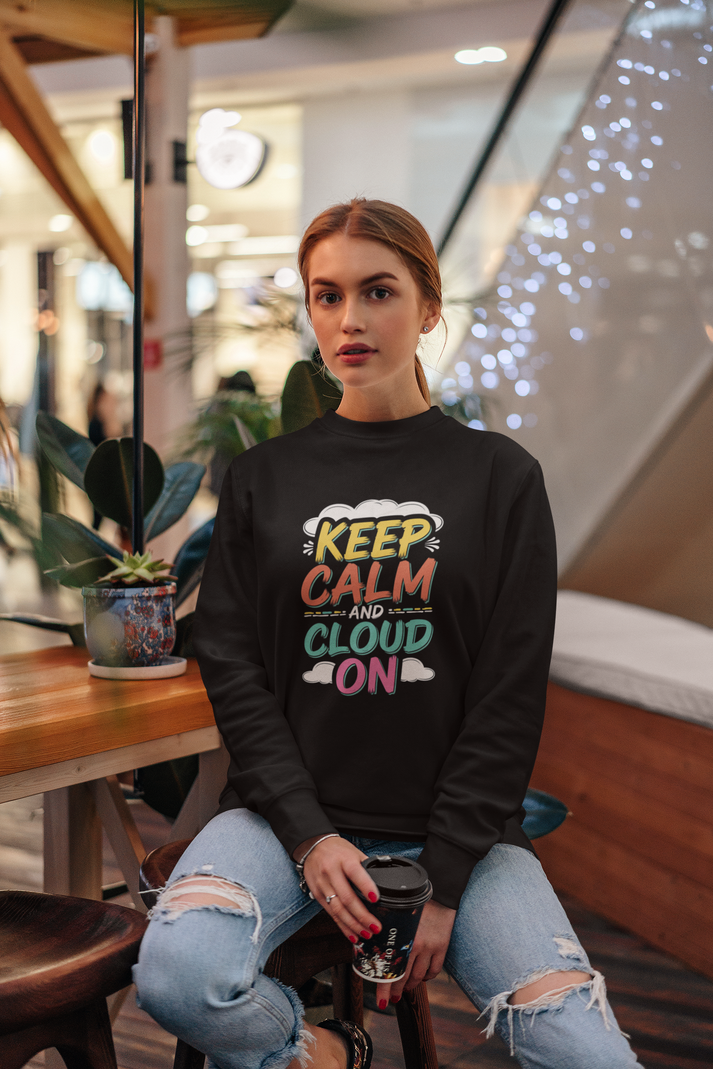 Keep Calm and Cloud On - New Year Crewneck Sweatshirt