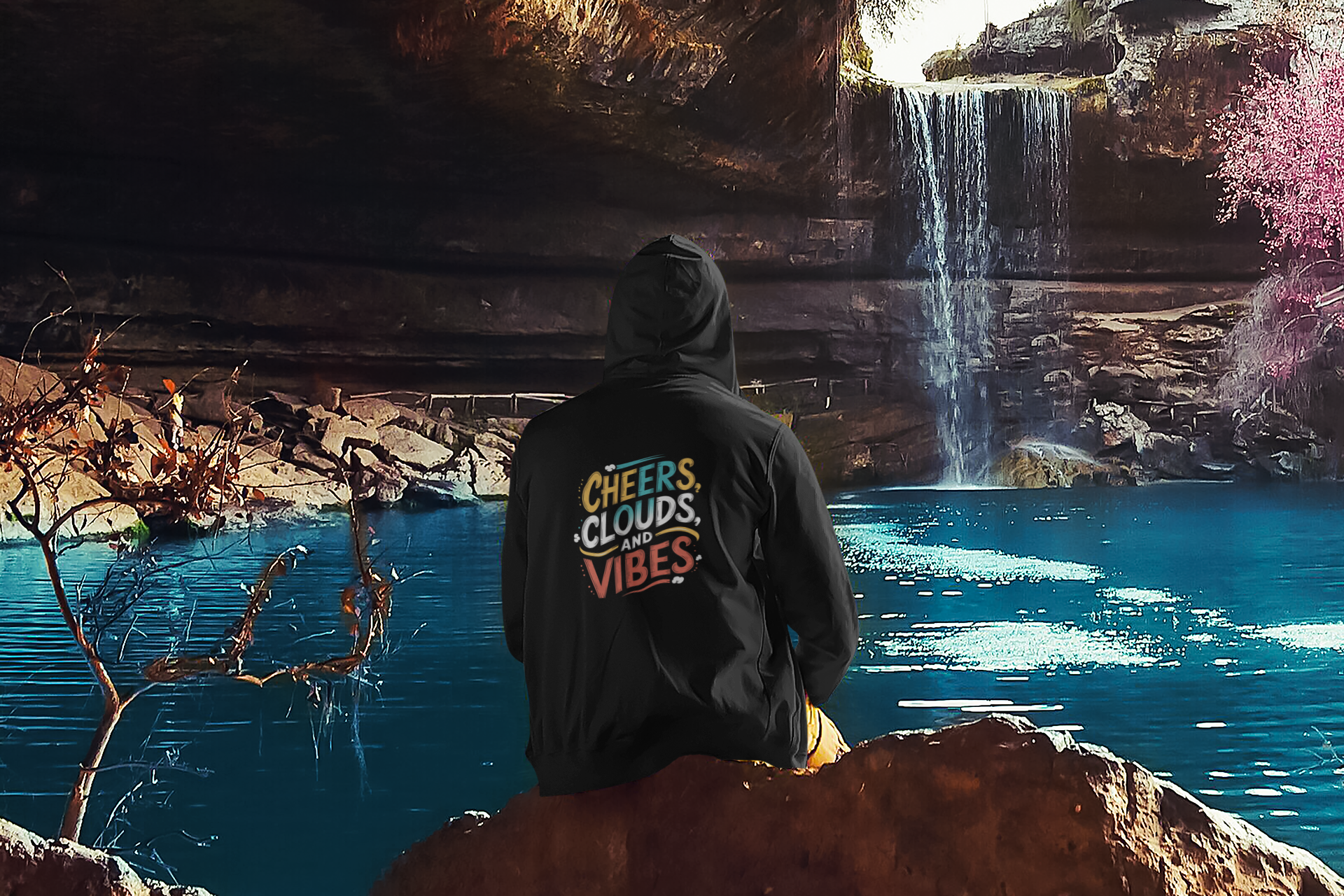 Cheers, Clouds, and Vibes - New Year Crewneck Hoodie