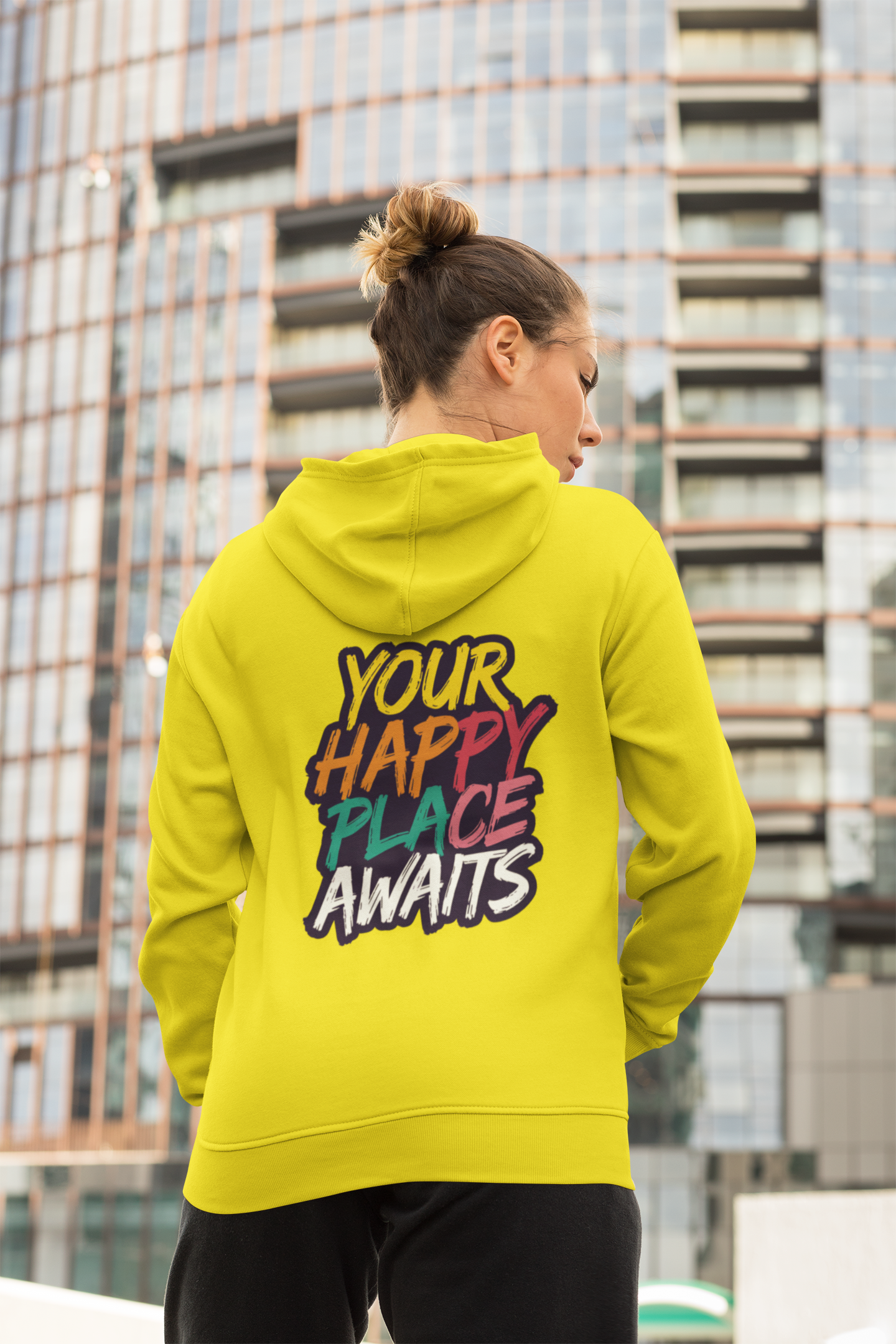 Your Happy Place Awaits' Design - New Year Crewneck Hoodie