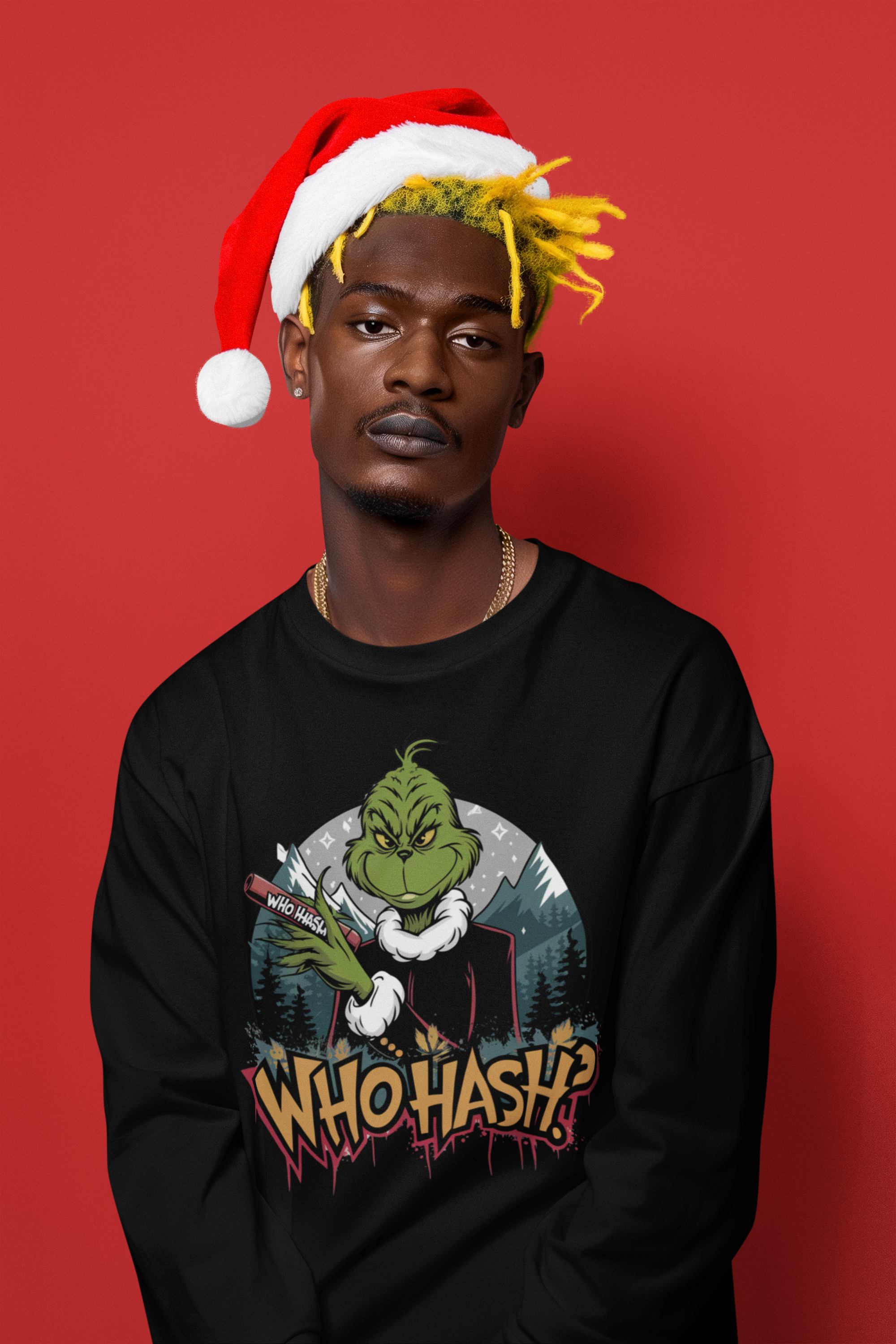 Who Hash? Christmas Crewneck T- Shirt