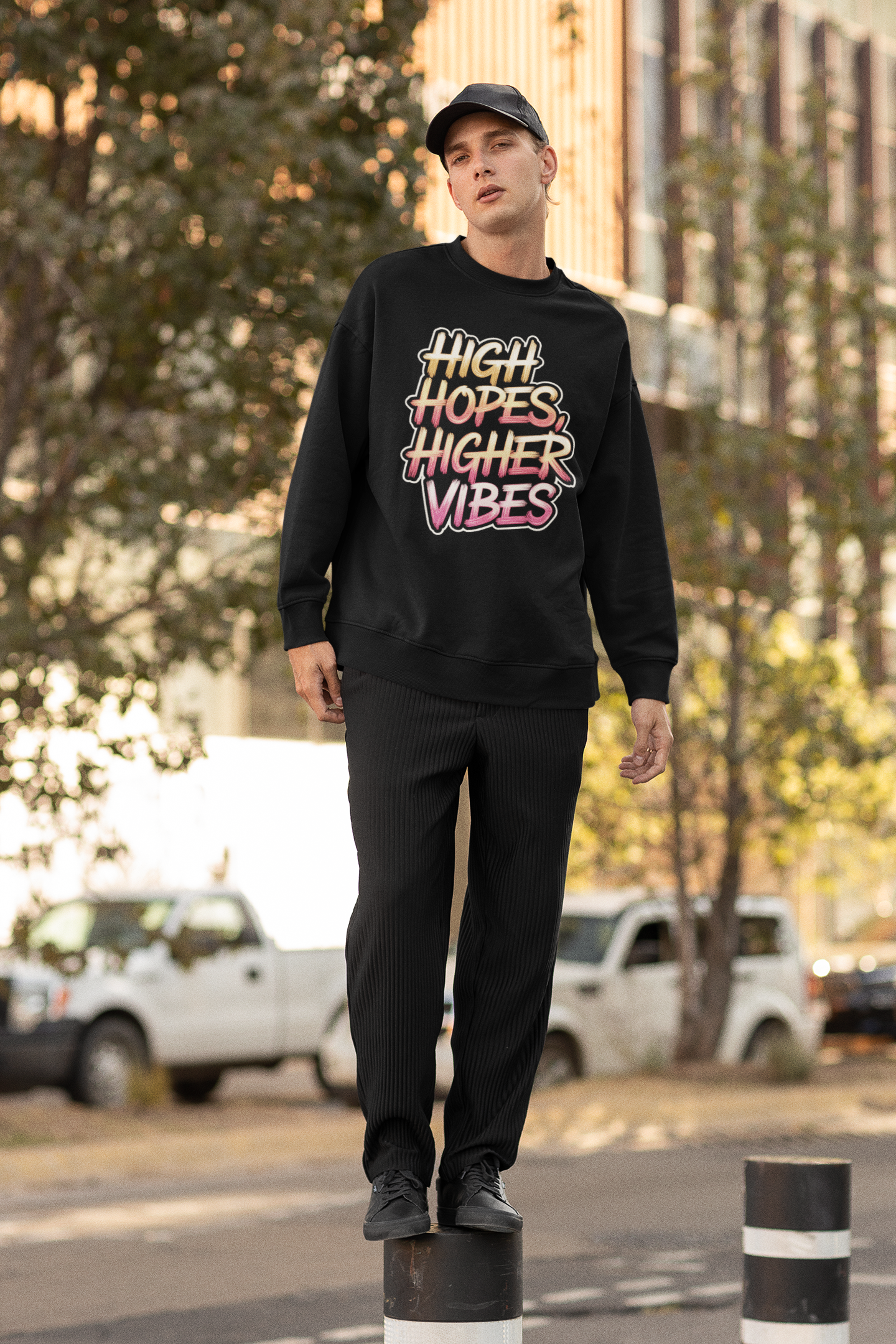 High Hopes Higher Vibes - New Year Crewneck Sweatshirt