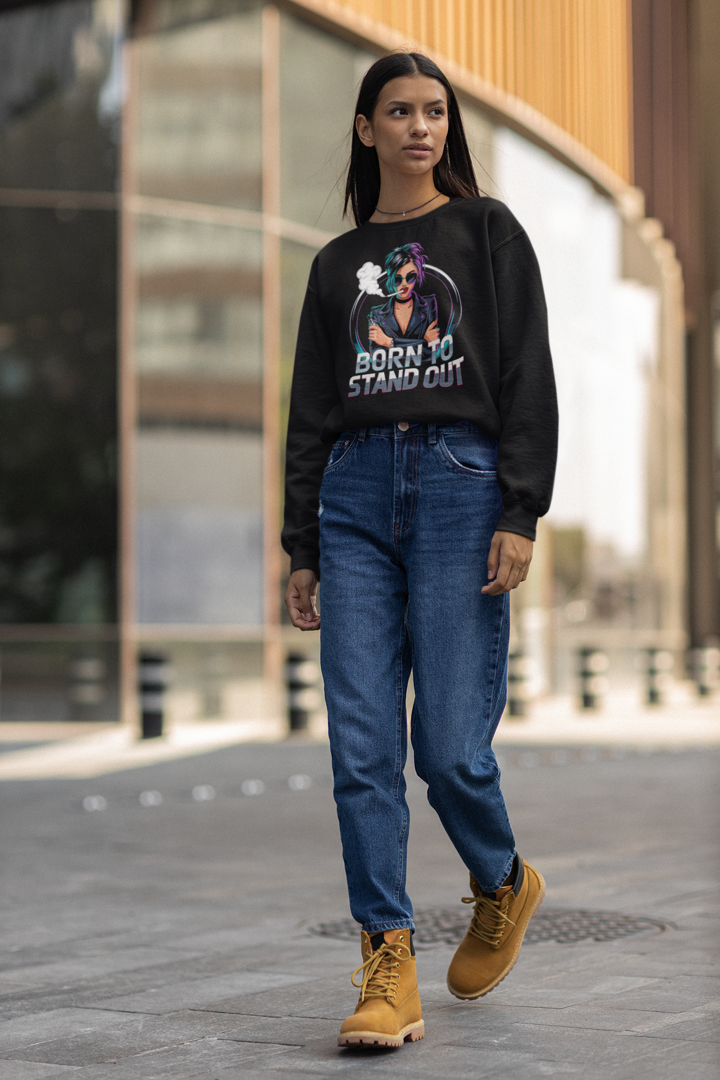 Born To Stand Out- Casual Graphic Sweatshirt for Adventurers