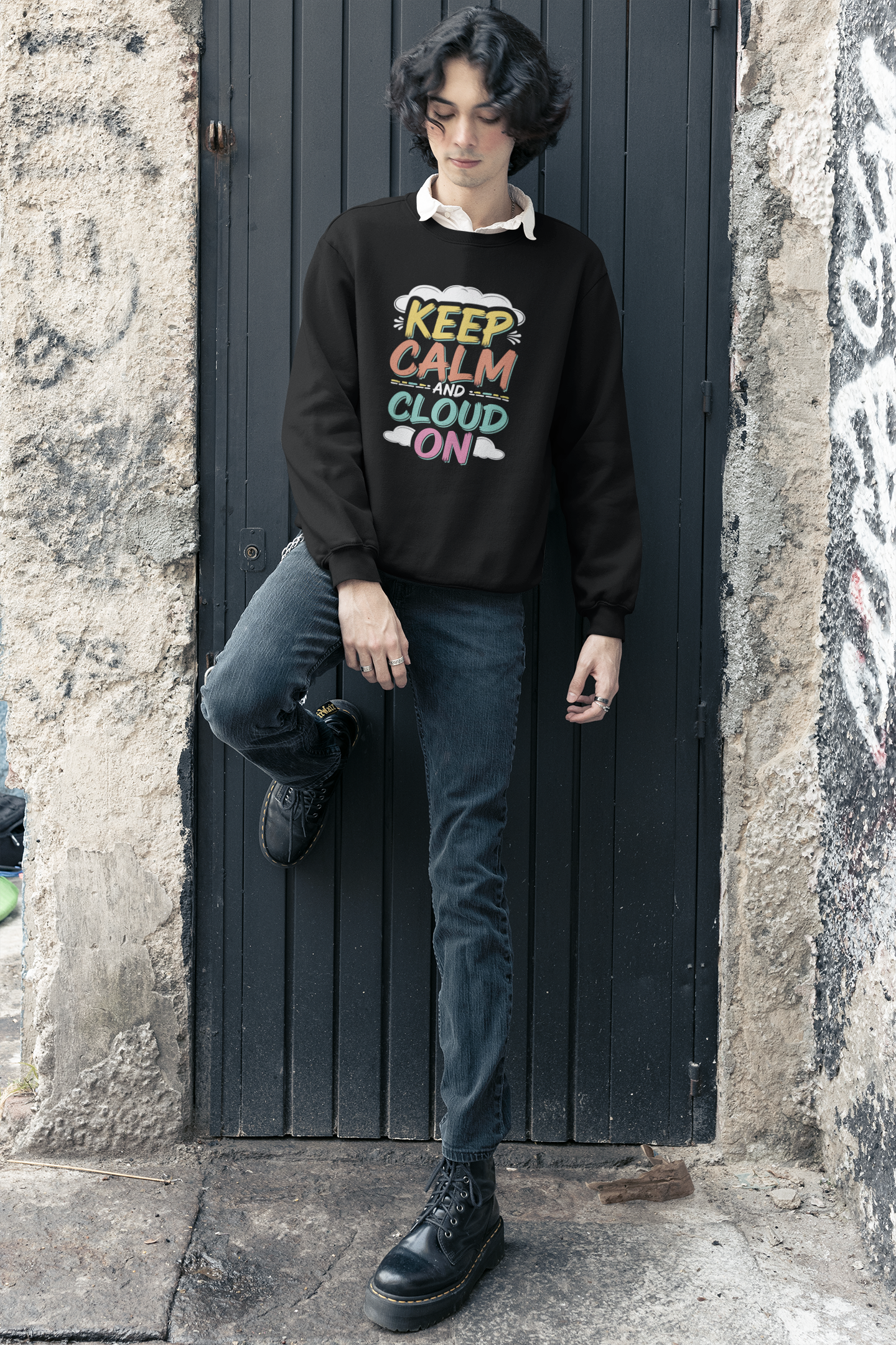 Keep Calm and Cloud On - New Year Crewneck Sweatshirt