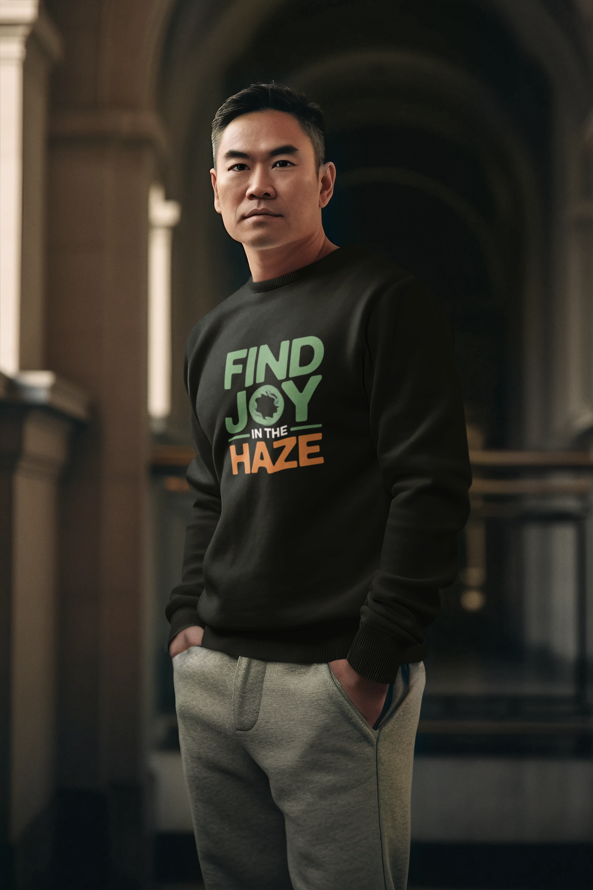 Find Joy in the Haze - New Year Crewneck Sweatshirt