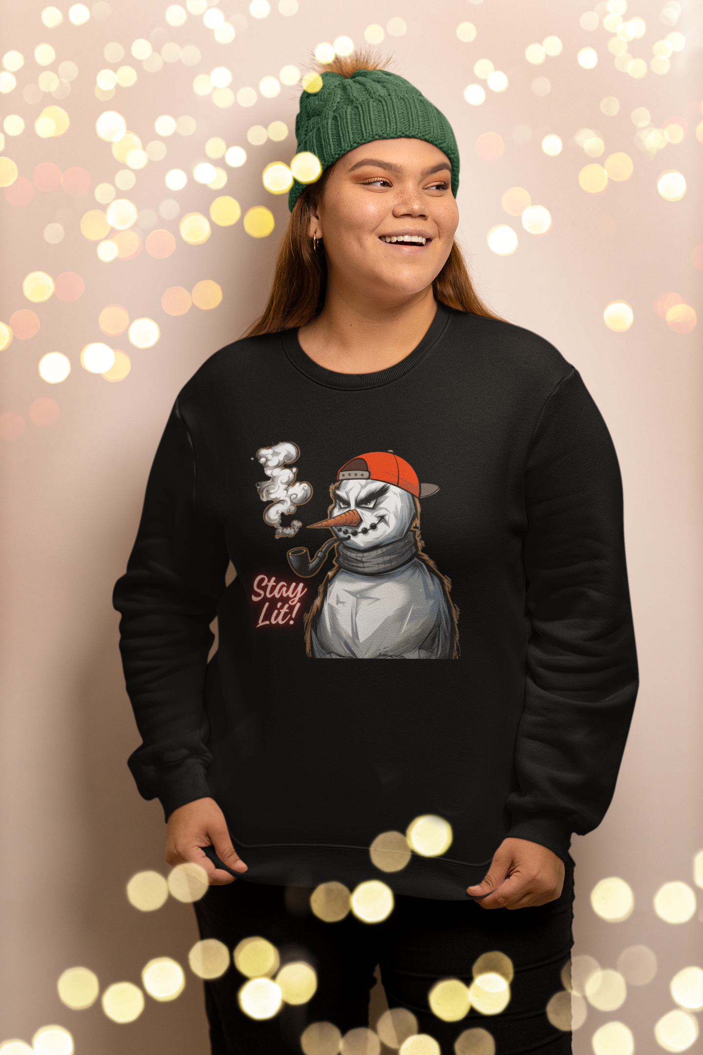 Stay Lit! Christmas Crewneck Sweatshirt