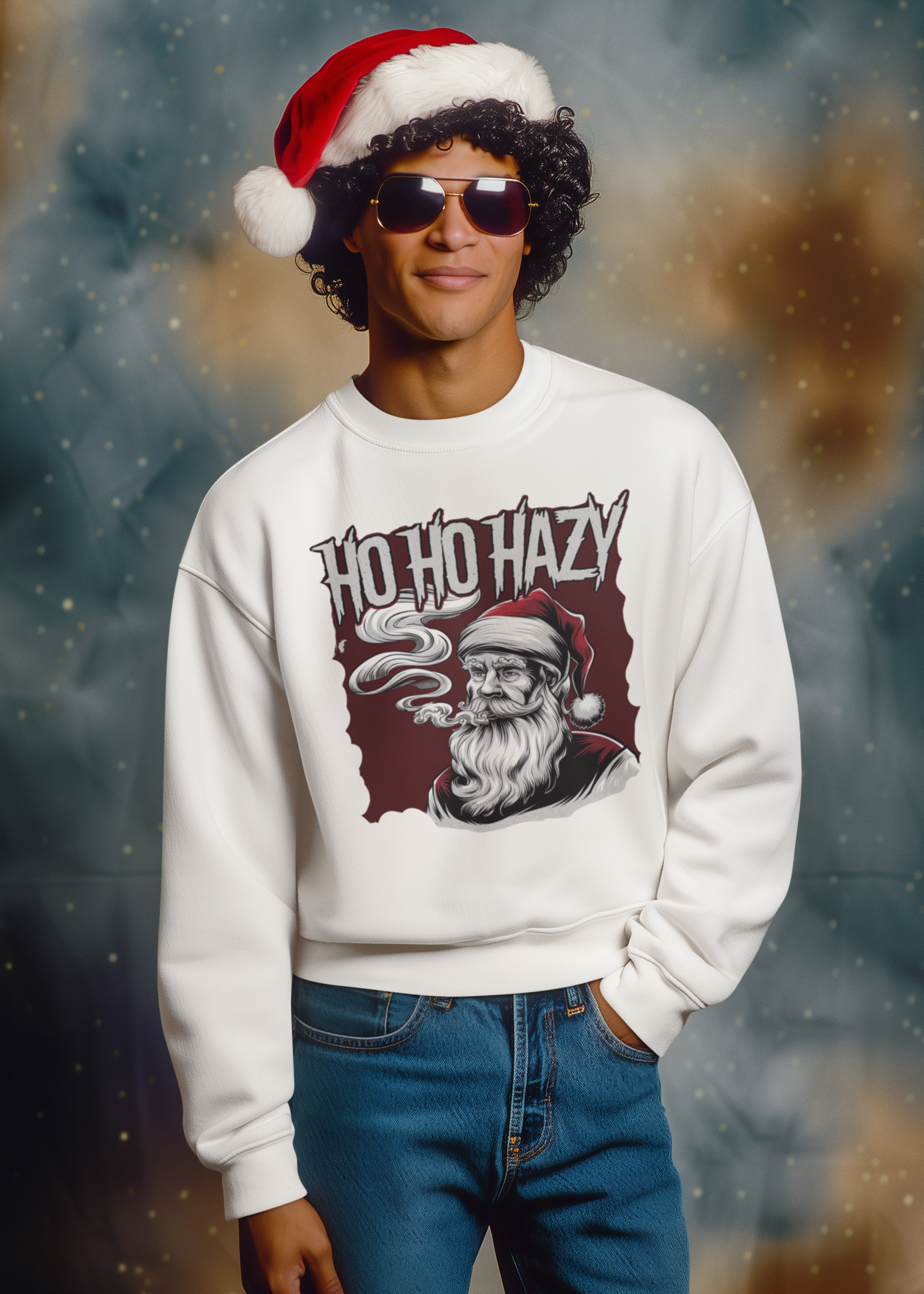 Ho Ho Hazy Christmas Crewneck Sweatshirt