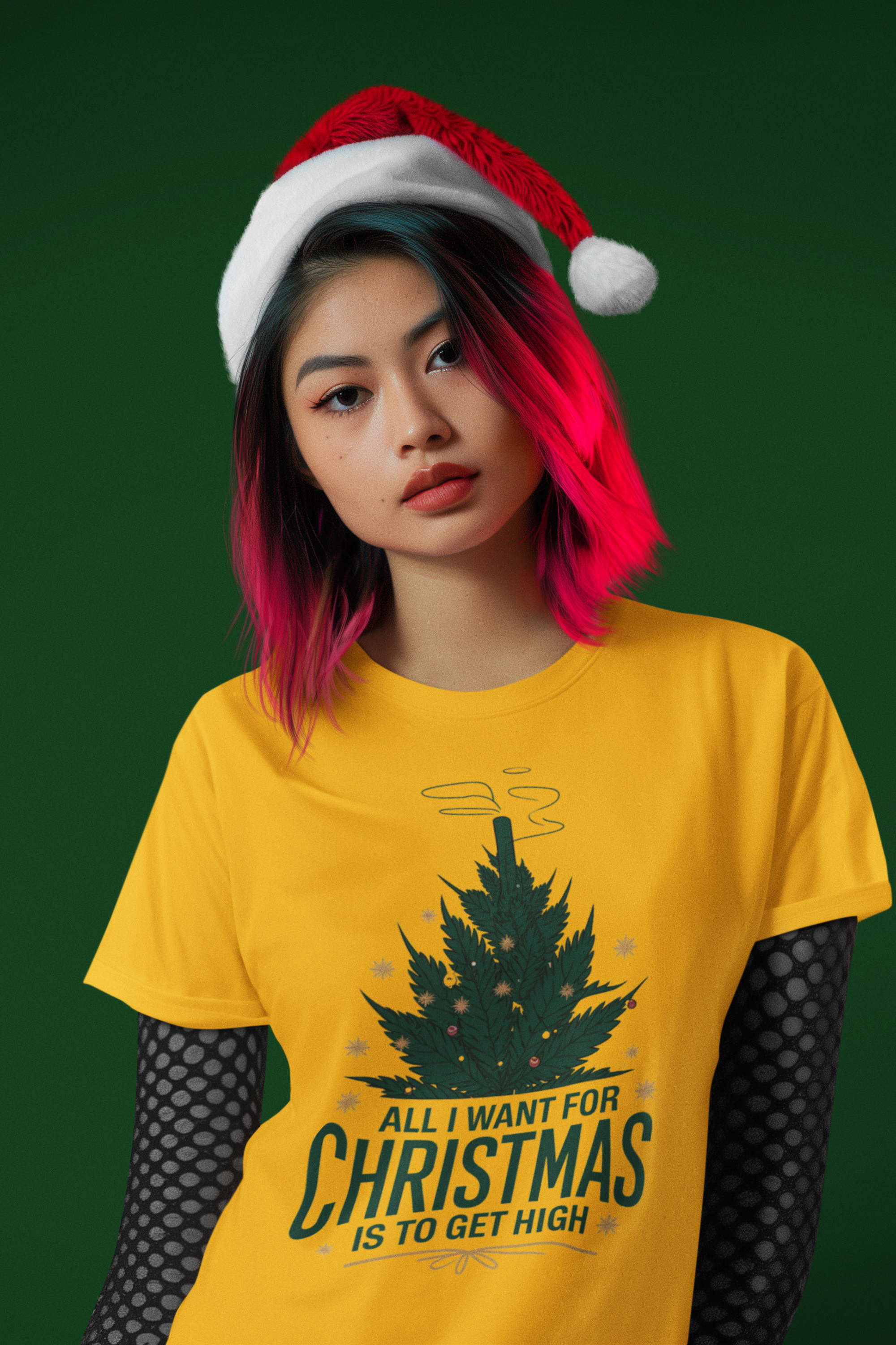 All I Want for Christmas, Is to Get High! Christmas Crewneck T-Shirt