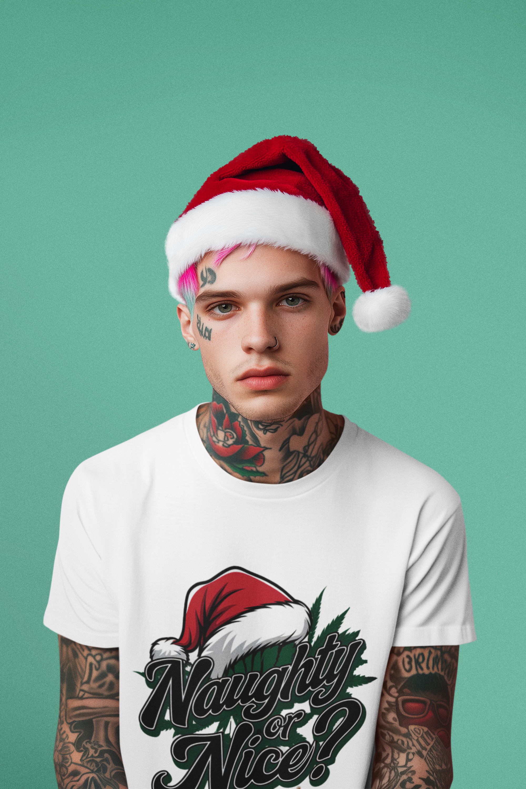 Naughty or Nice? Christmas Crewneck T-Shirt