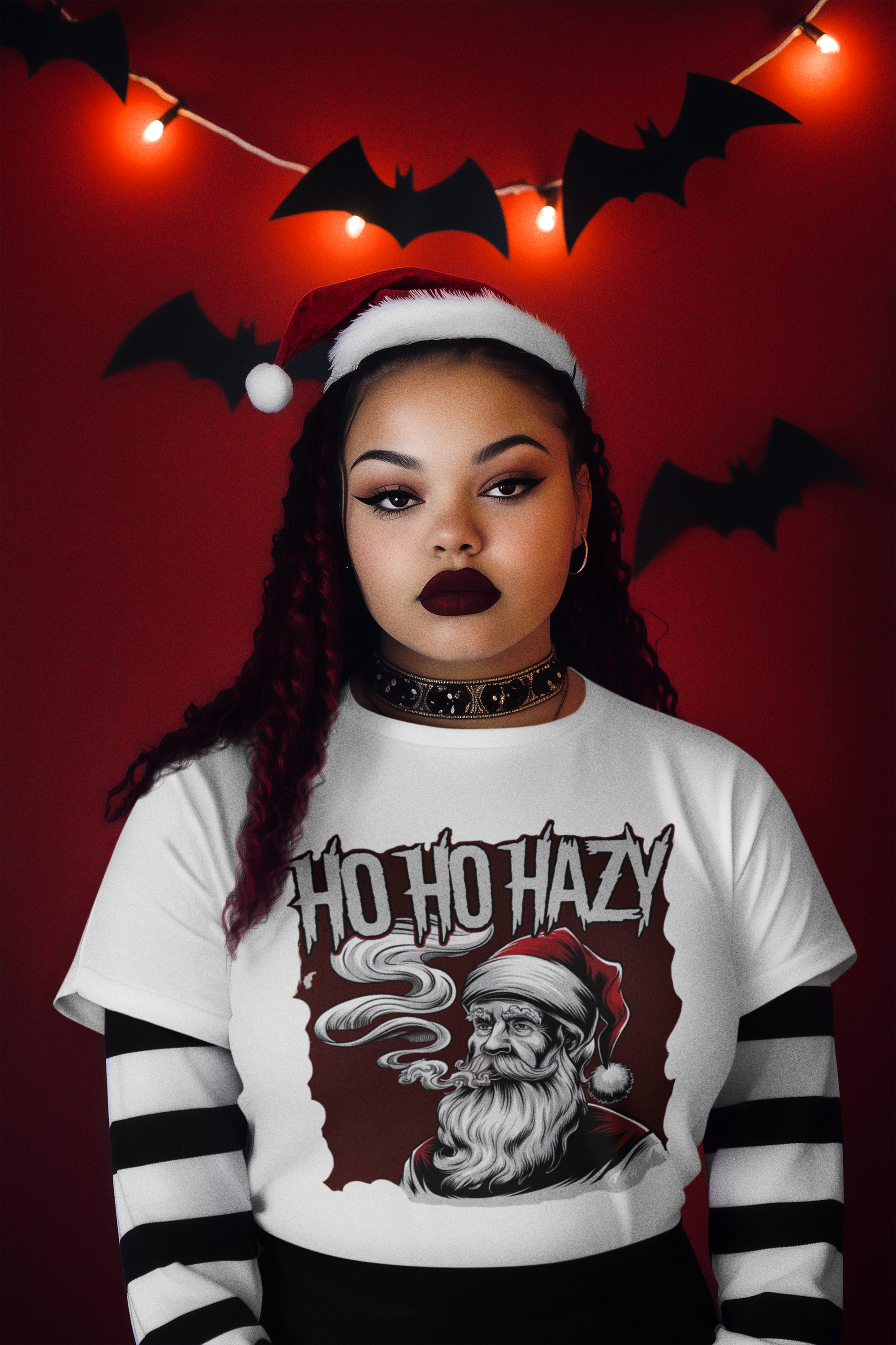 Ho Ho Hazy Christmas Crewneck T-Shirt