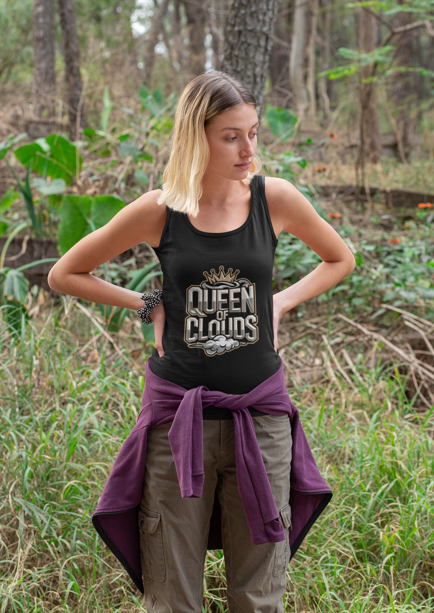 Queen Of Clouds- Casual Graphic Tank Top for Adventurers